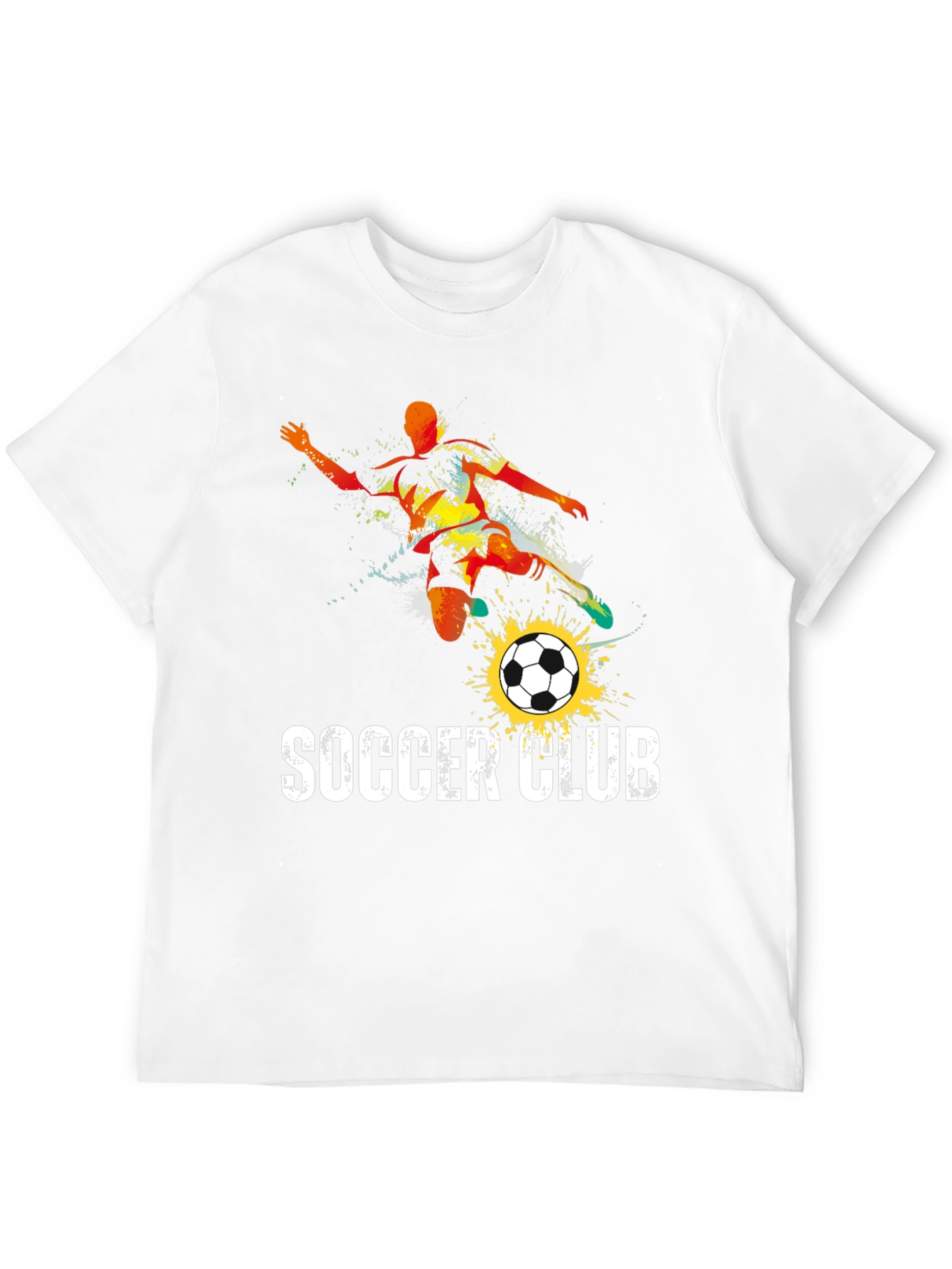 Soccer Club Graphic Tee - Stylish Black Cotton T-Shirt