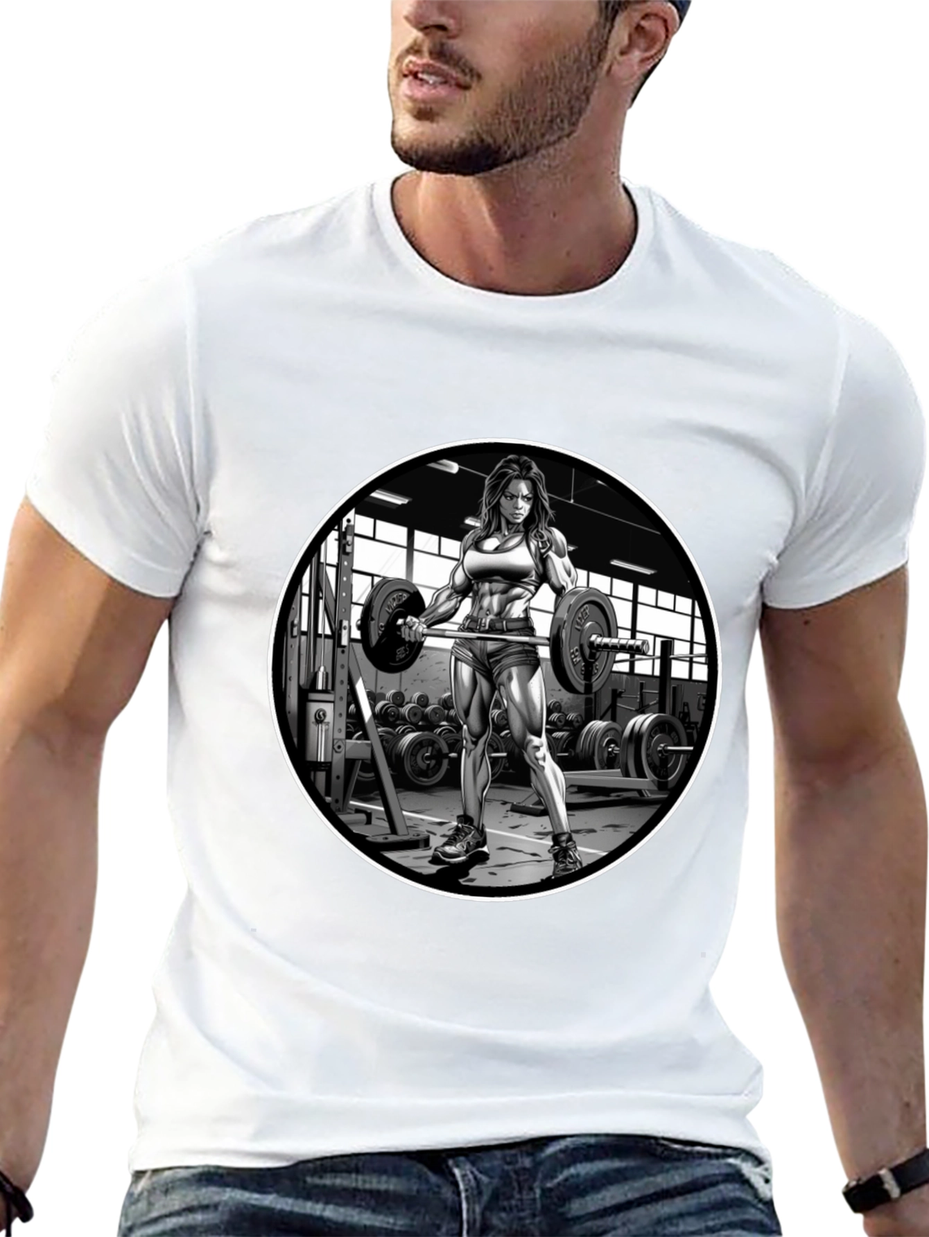Weightlifting Woman Black T-Shirt