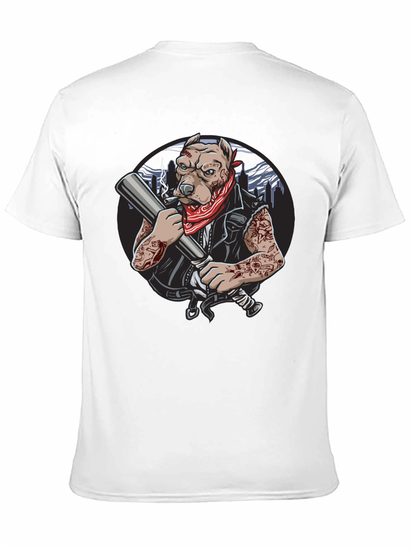 Badass Dog Graphic T-Shirt