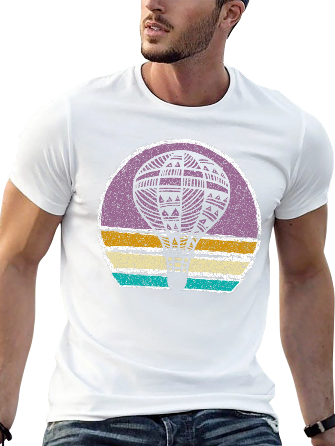 Retro Hot Air Balloon Graphic Tee