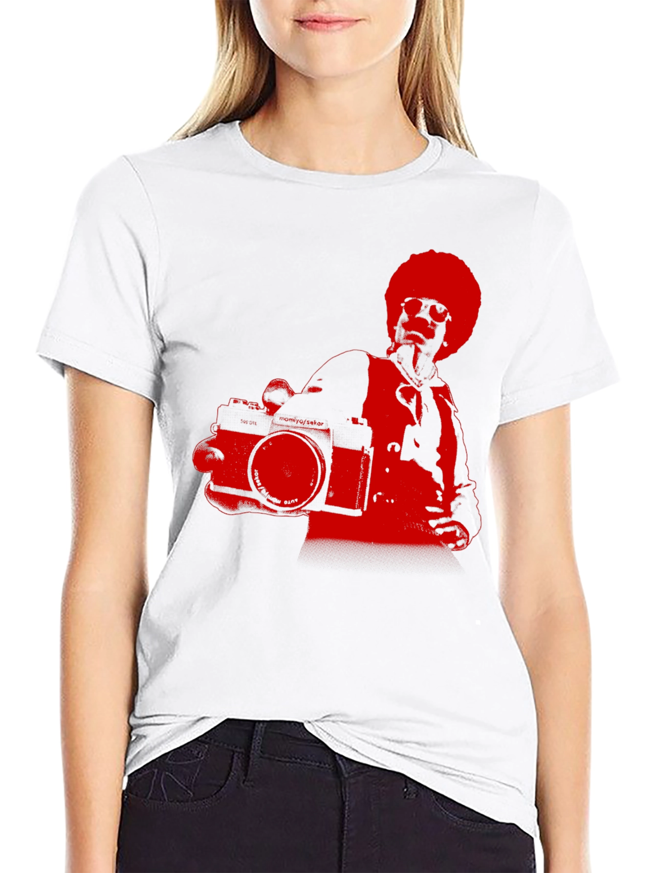 Retro Photographer Graphic Tee - Cool Black T-Shirt