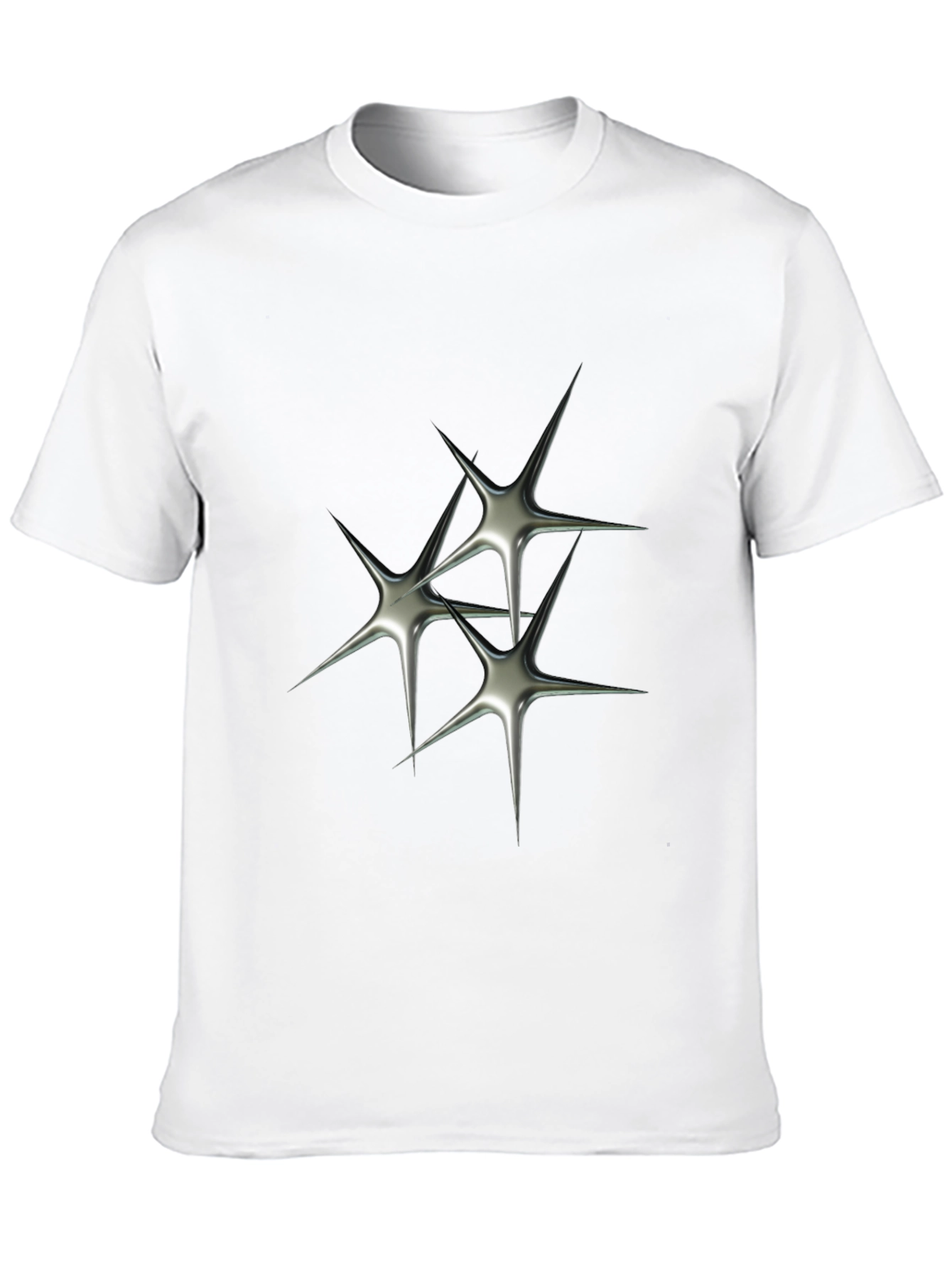 Edgy Graphic Tee - 3D Starburst Design