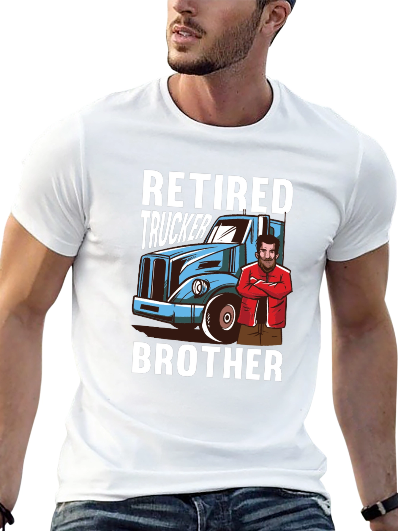 Retired Trucker Brother Graphic T-Shirt