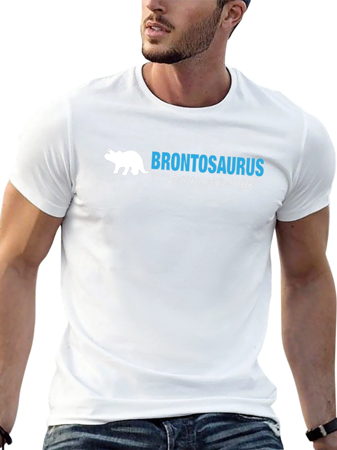 Brontosaurus Ate My Homework Graphic T-Shirt