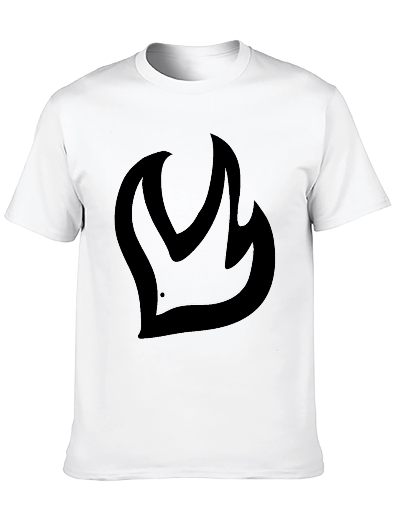Bold Flame Graphic Black T-Shirt