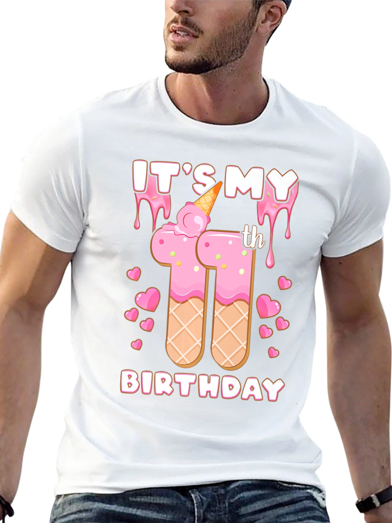 Its My 11th Birthday Ice Cream Cone T-Shirt