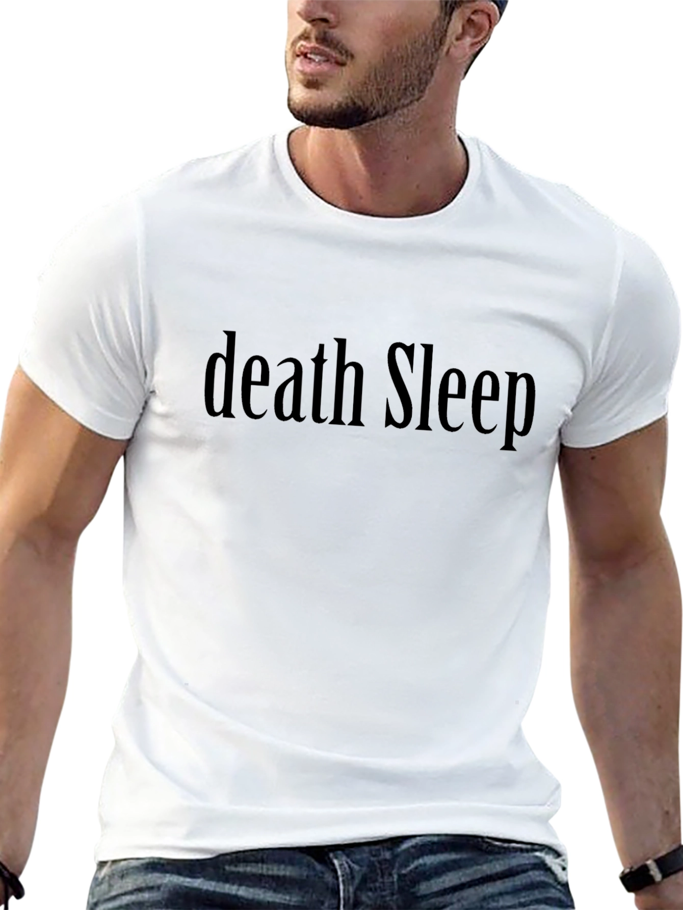 Death Sleep Black T-Shirt Graphic Print