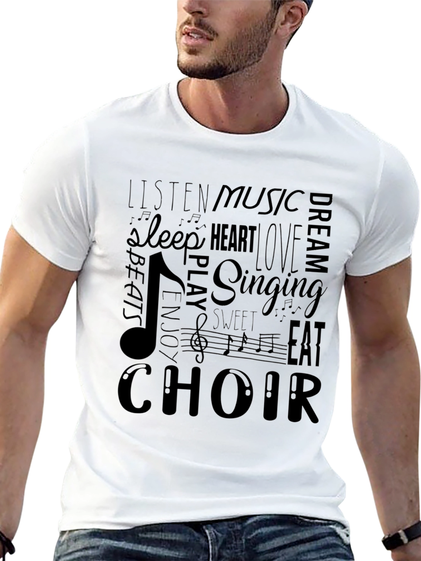 Music Lover T-Shirt - Choir Singing Beats Design