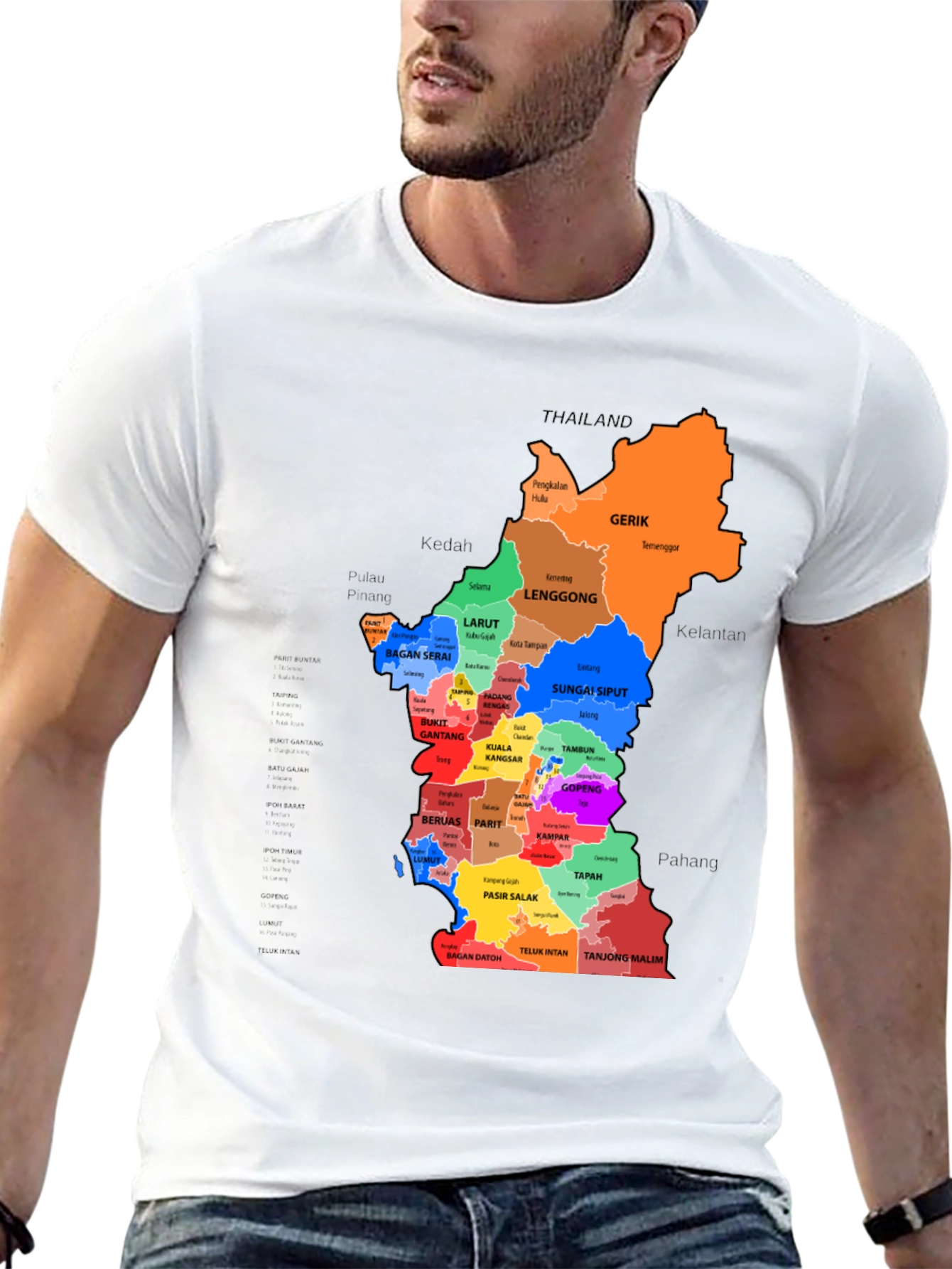 Perak Malaysia Map T-Shirt