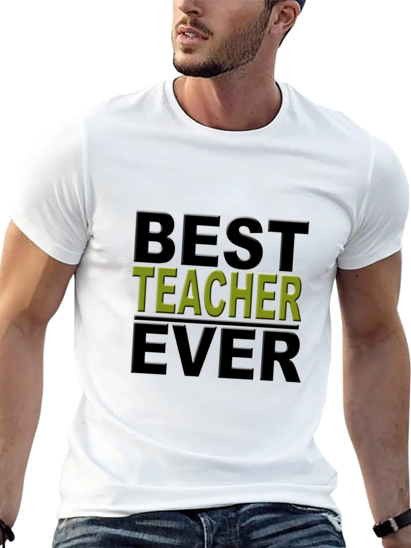 Best Teacher Ever Black Graphic Tee