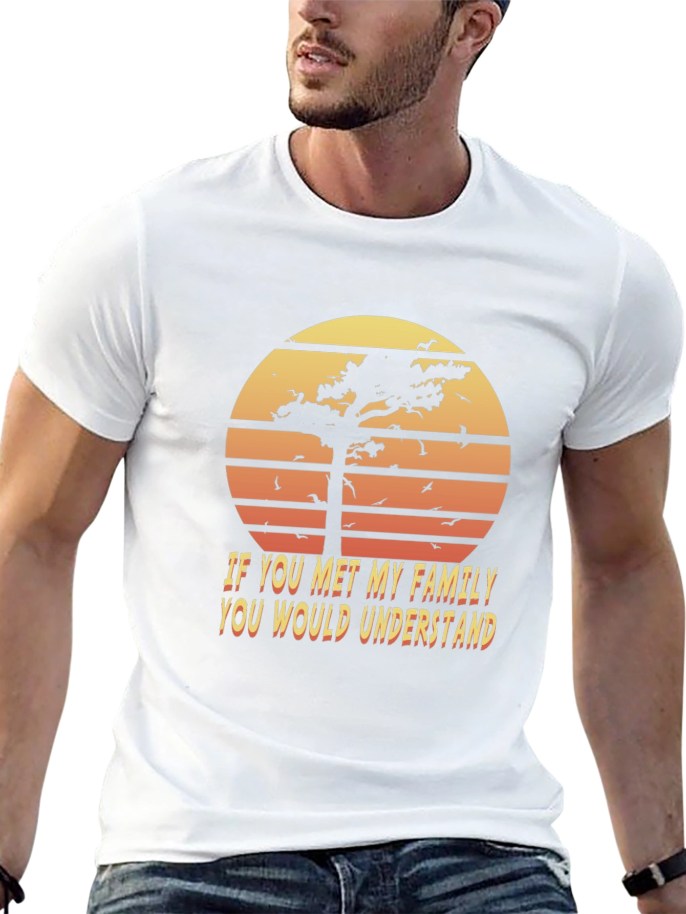 Retro Family Humor T-Shirt - Sunset Graphic Tee