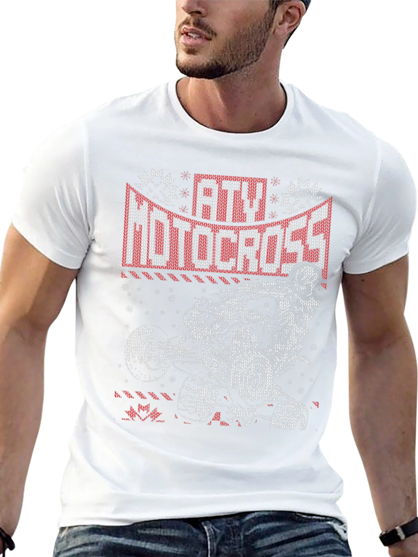 ATV Motocross Ugly Christmas Sweater T-Shirt