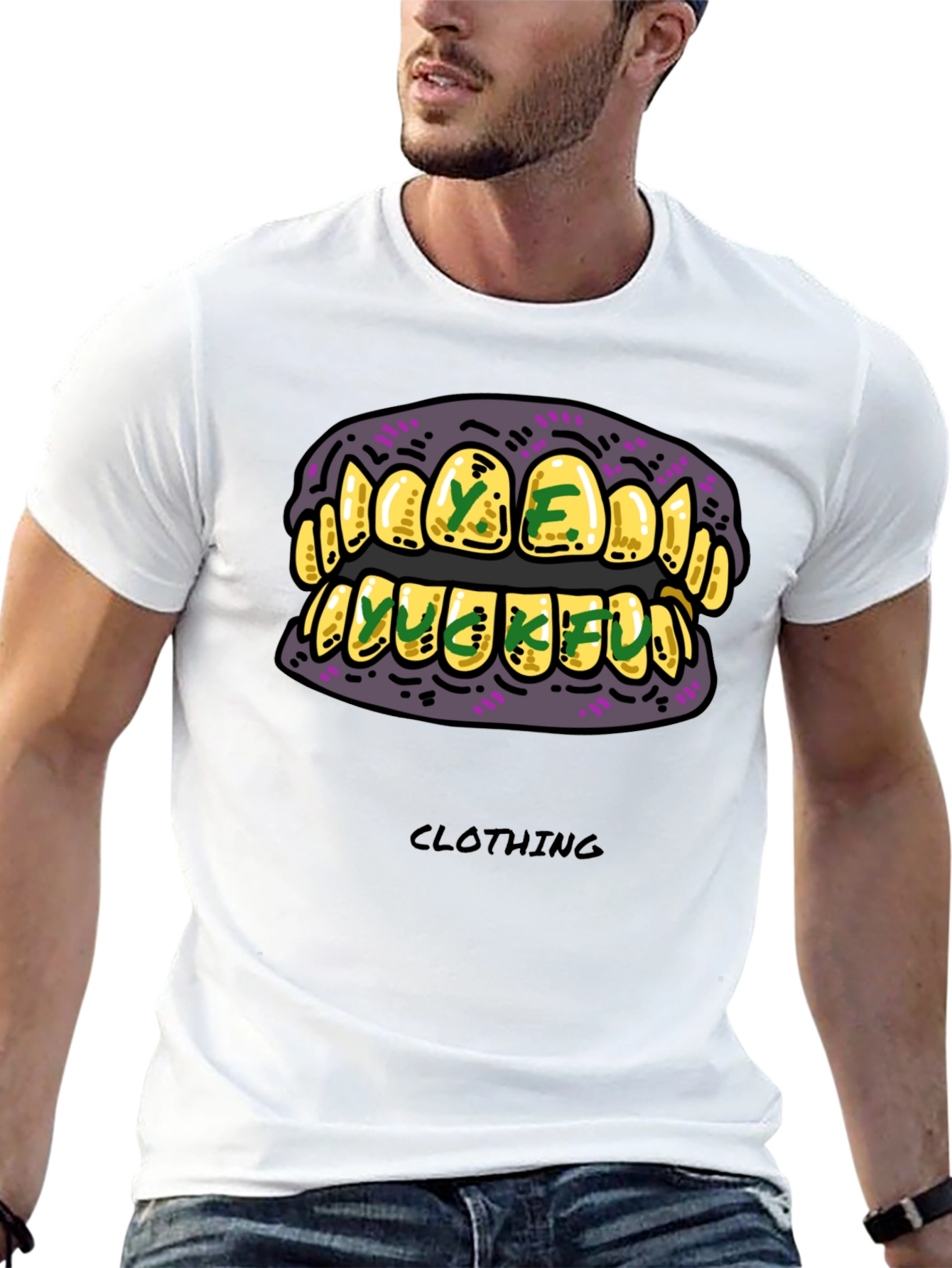 Gold Grillz Graphic T-Shirt - Unique Design