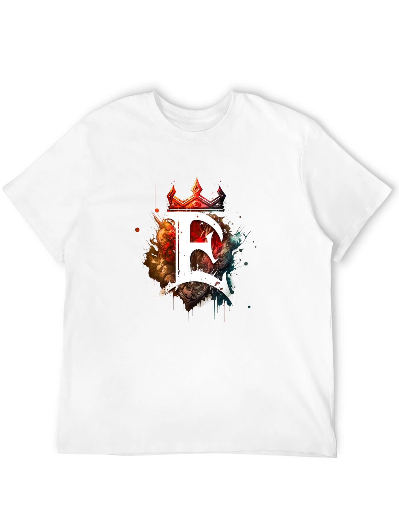 Crown E Graphic Black T-Shirt