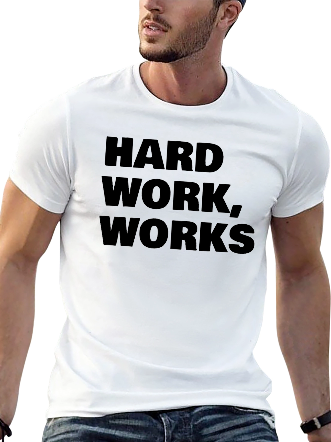 Hard Work Works Black Graphic Tee