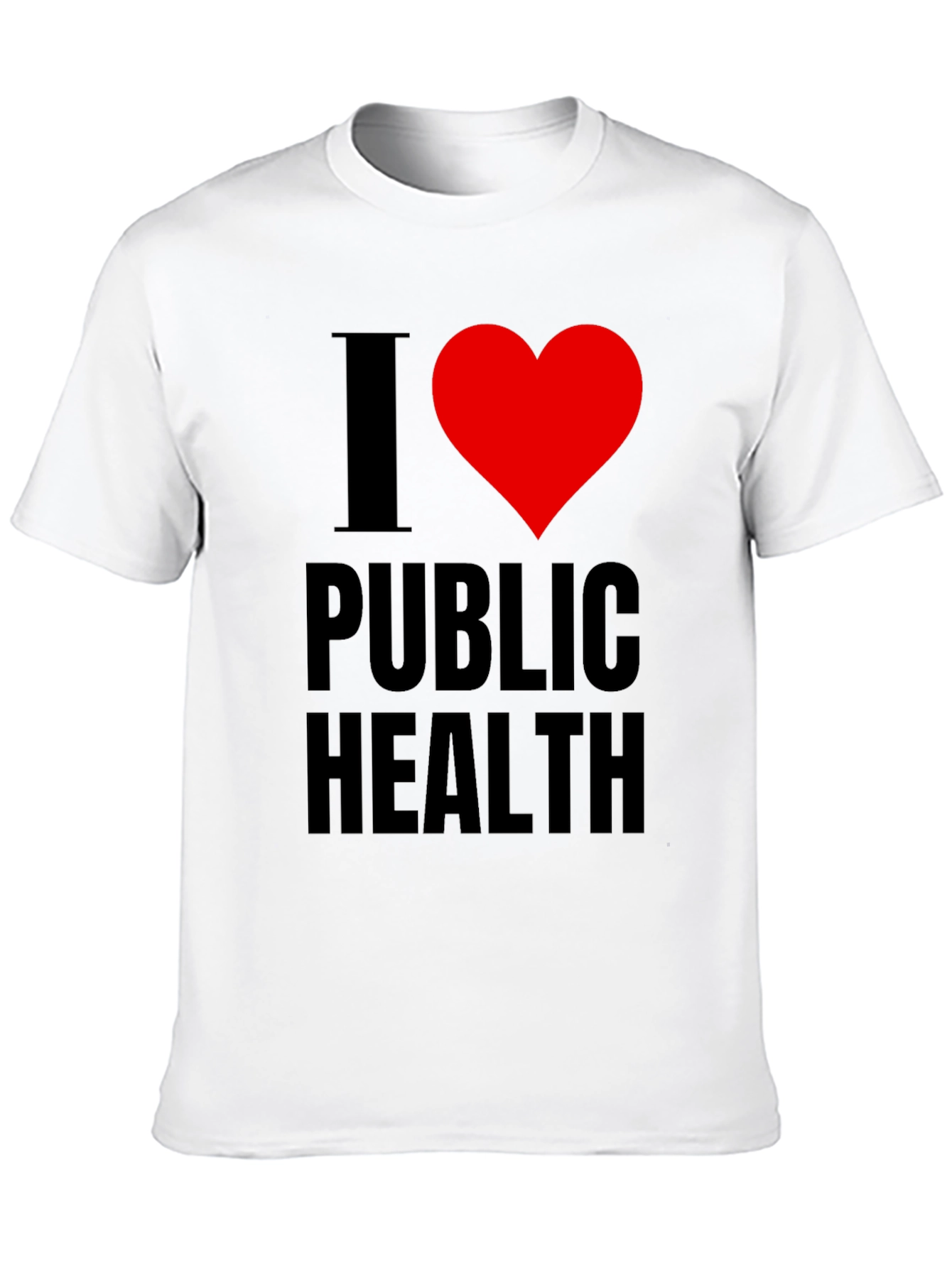 I Heart Public Health T-Shirt - Black Cotton Tee