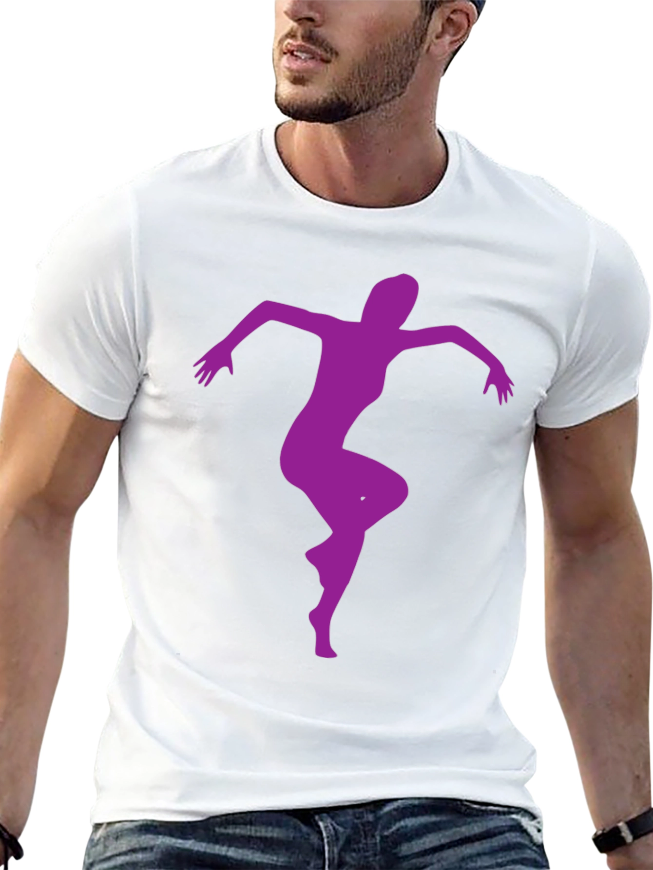 Dancing Woman Graphic Tee - Black