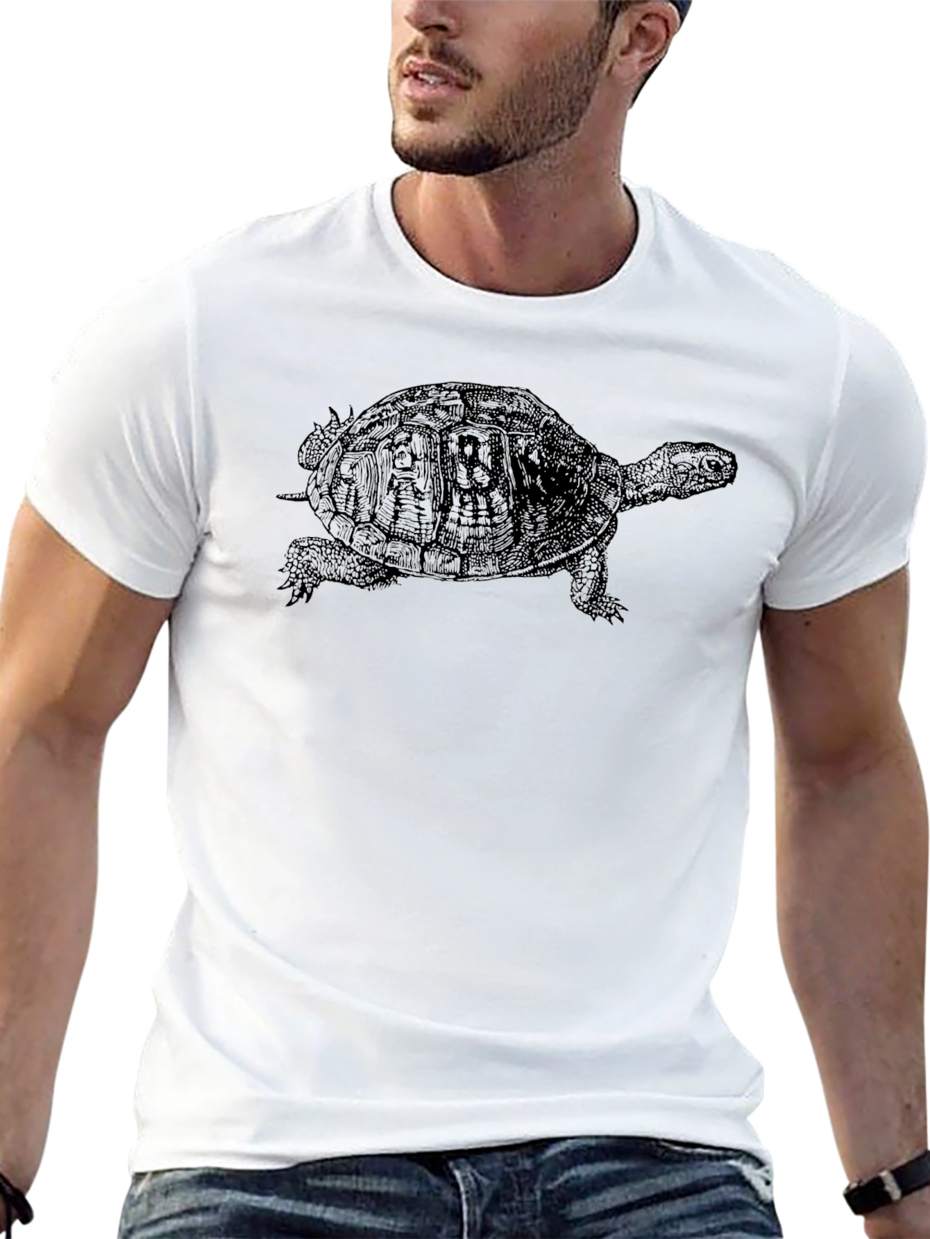 Turtle Graphic Tee - Black Comfort Fit Shirt