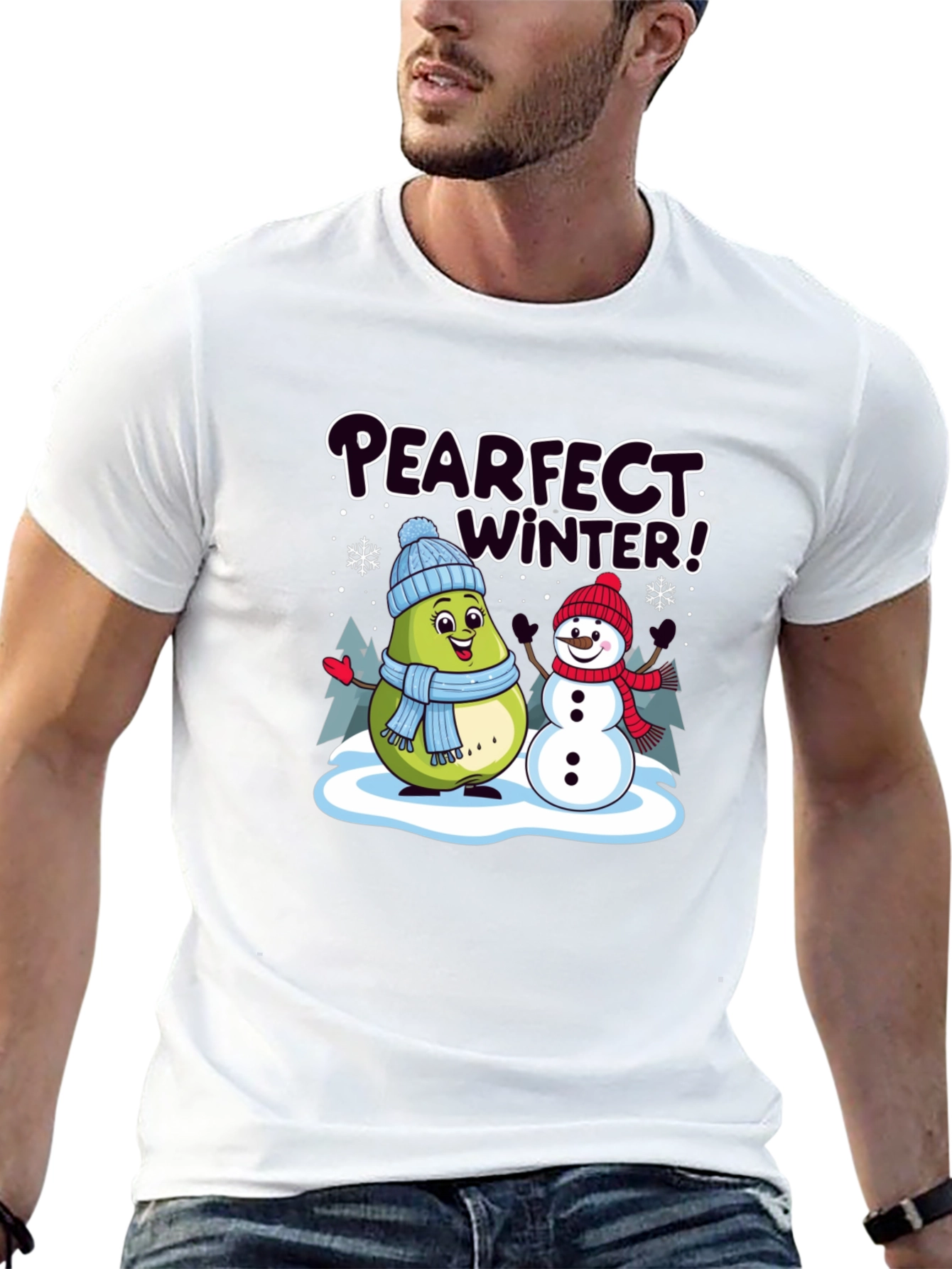 Pearfect Winter Graphic T-Shirt