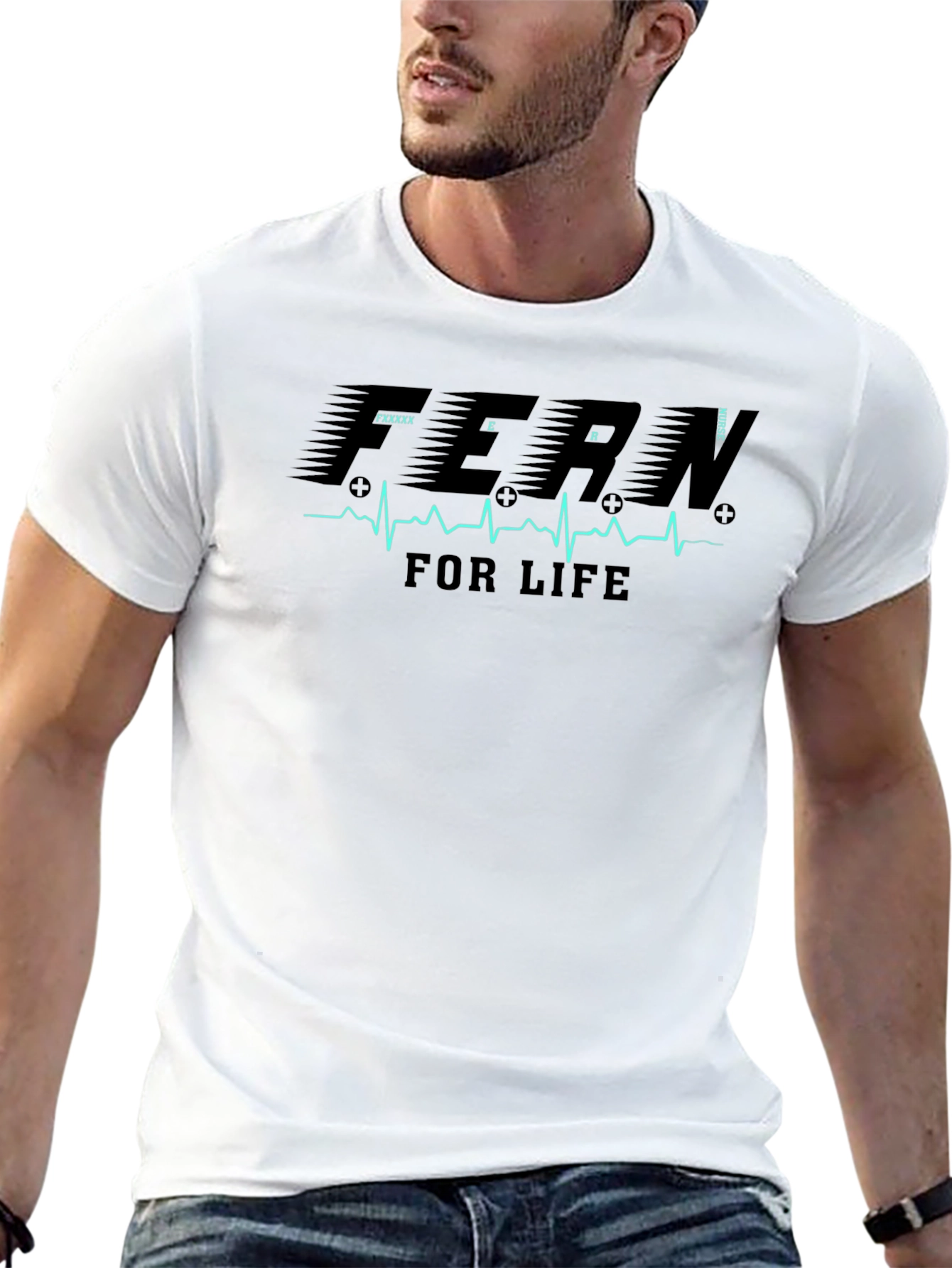 ER Nurse for Life Black T-Shirt