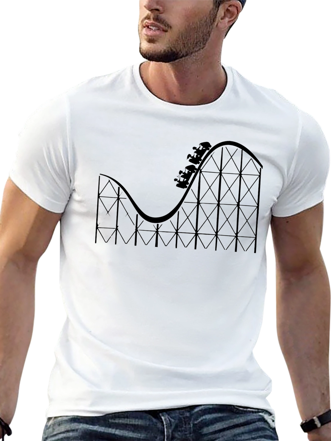 Roller Coaster Graphic Tee - Thrill Ride Shirt