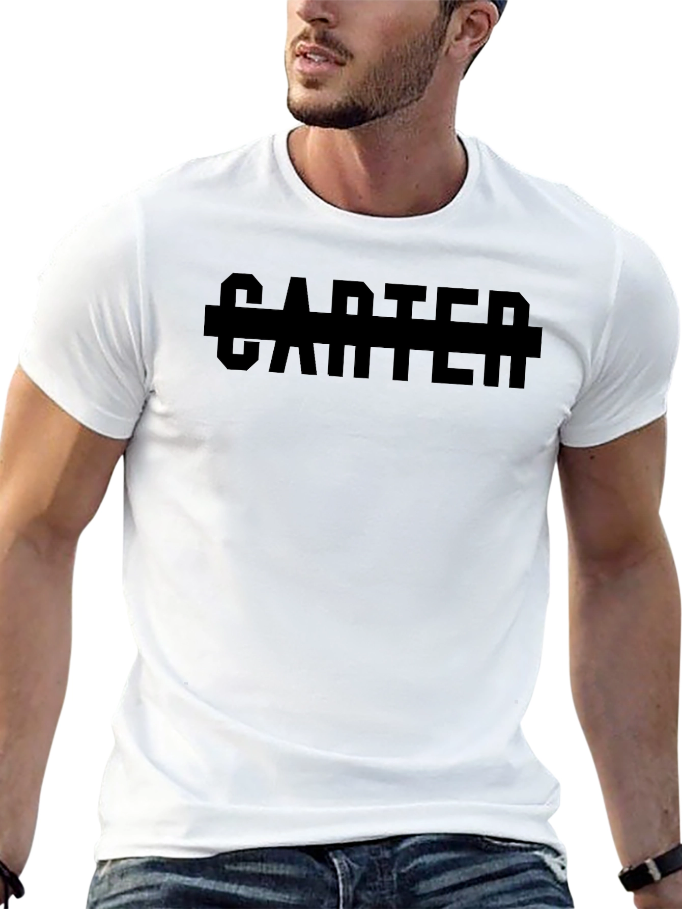 Black Carter Graphic Tee Shirt