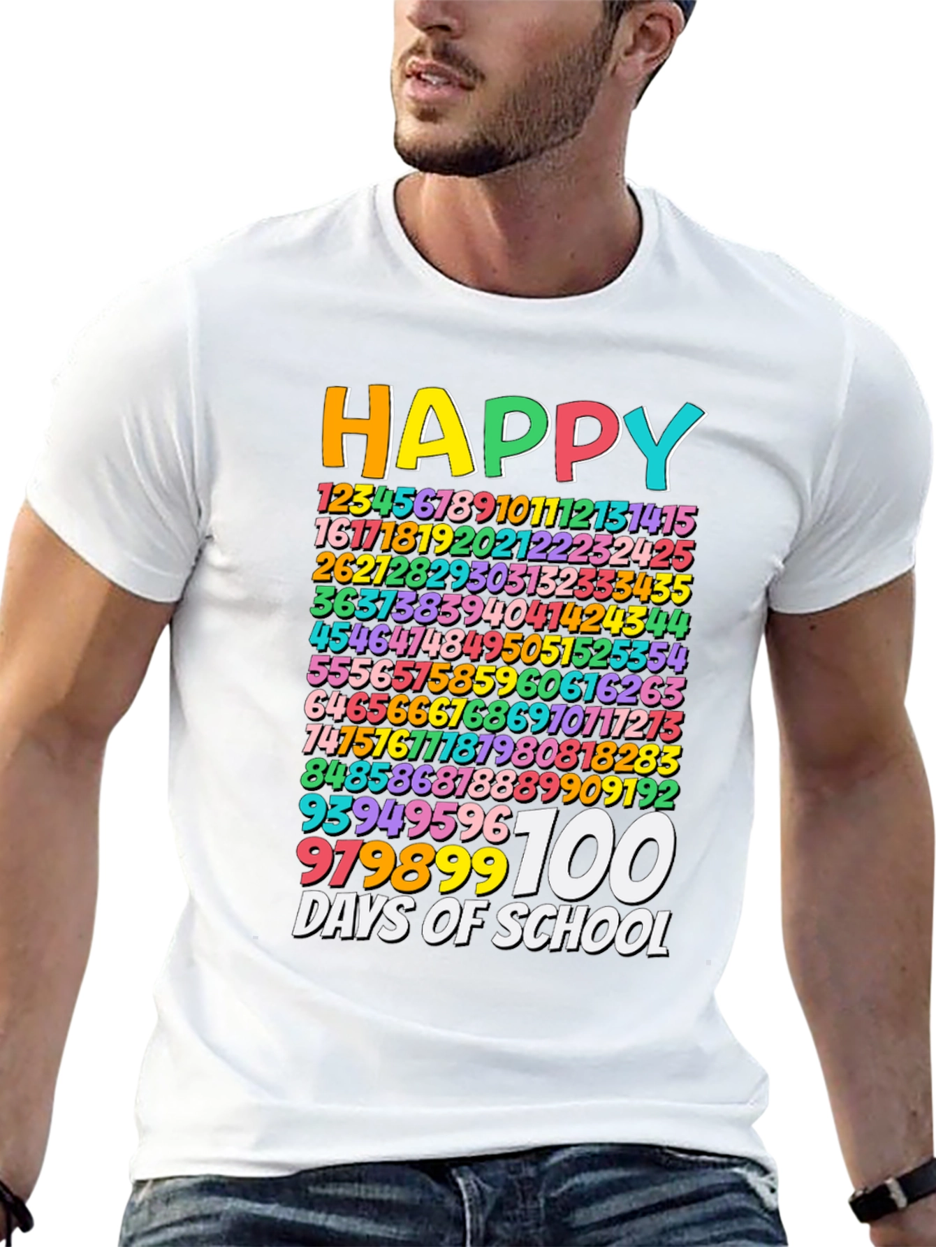 Happy 100 Days of School Black T-Shirt