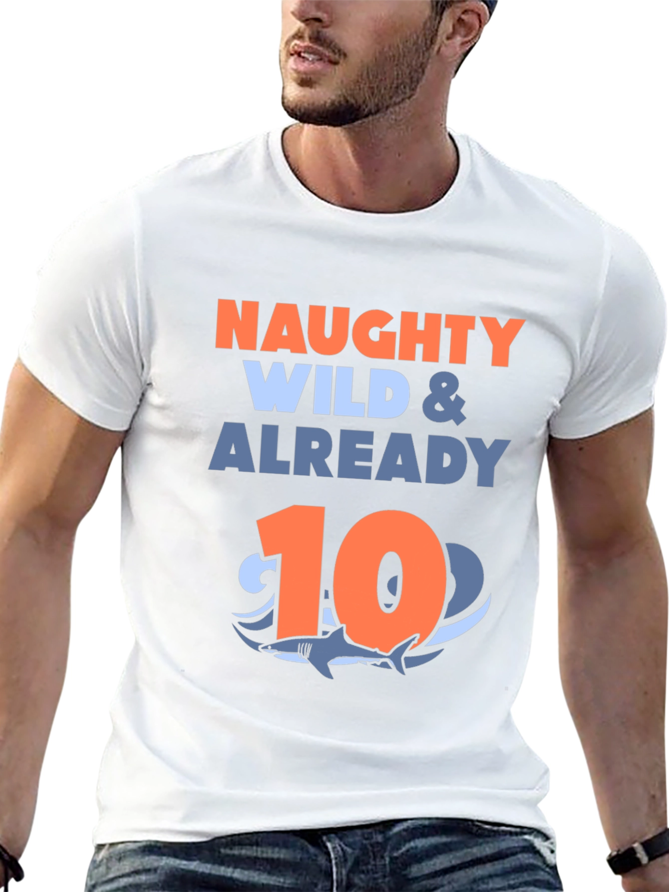 Naughty Wild 10 Shark Graphic Tee