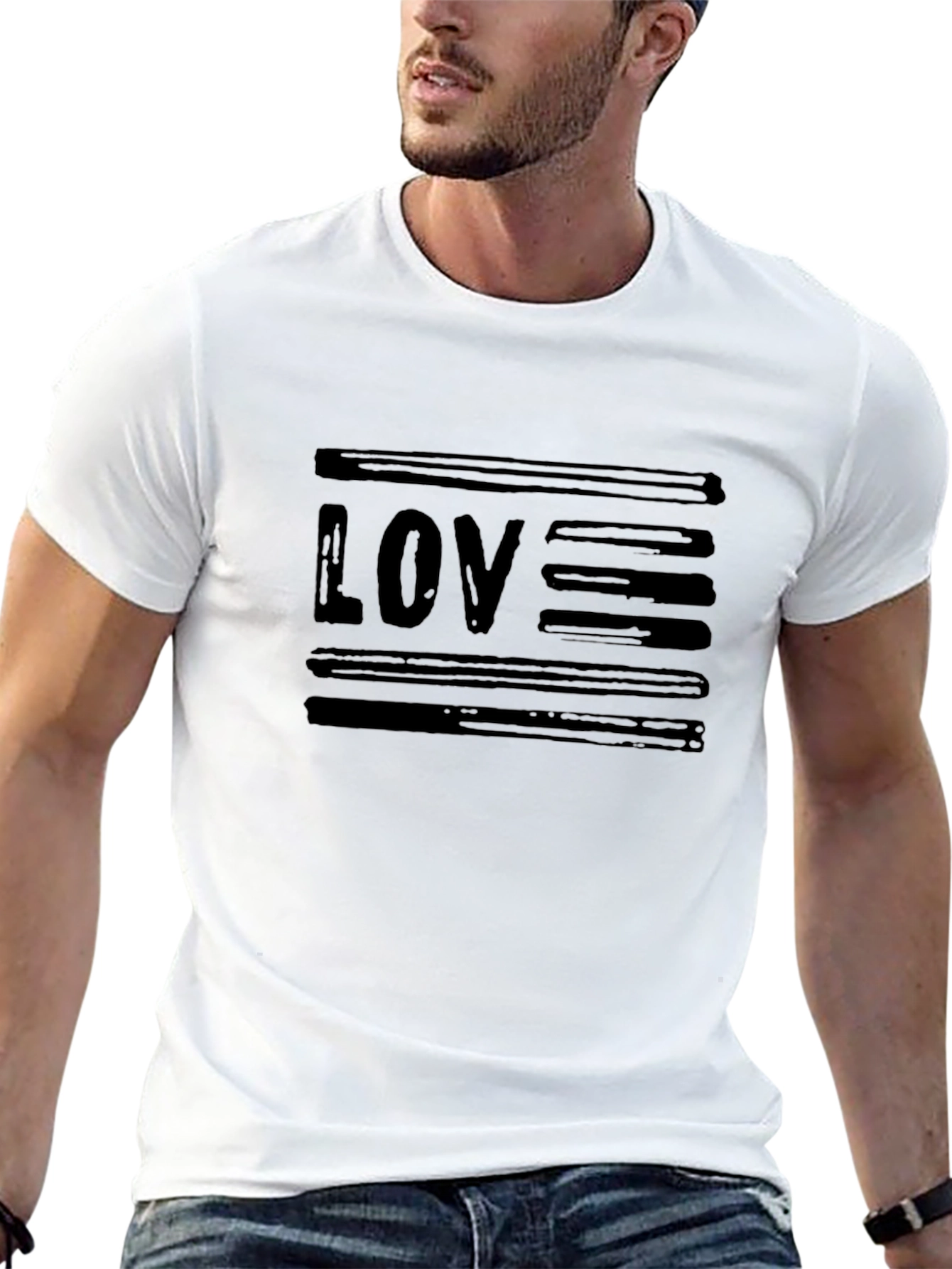 Black Graphic Tee - LOVE Design