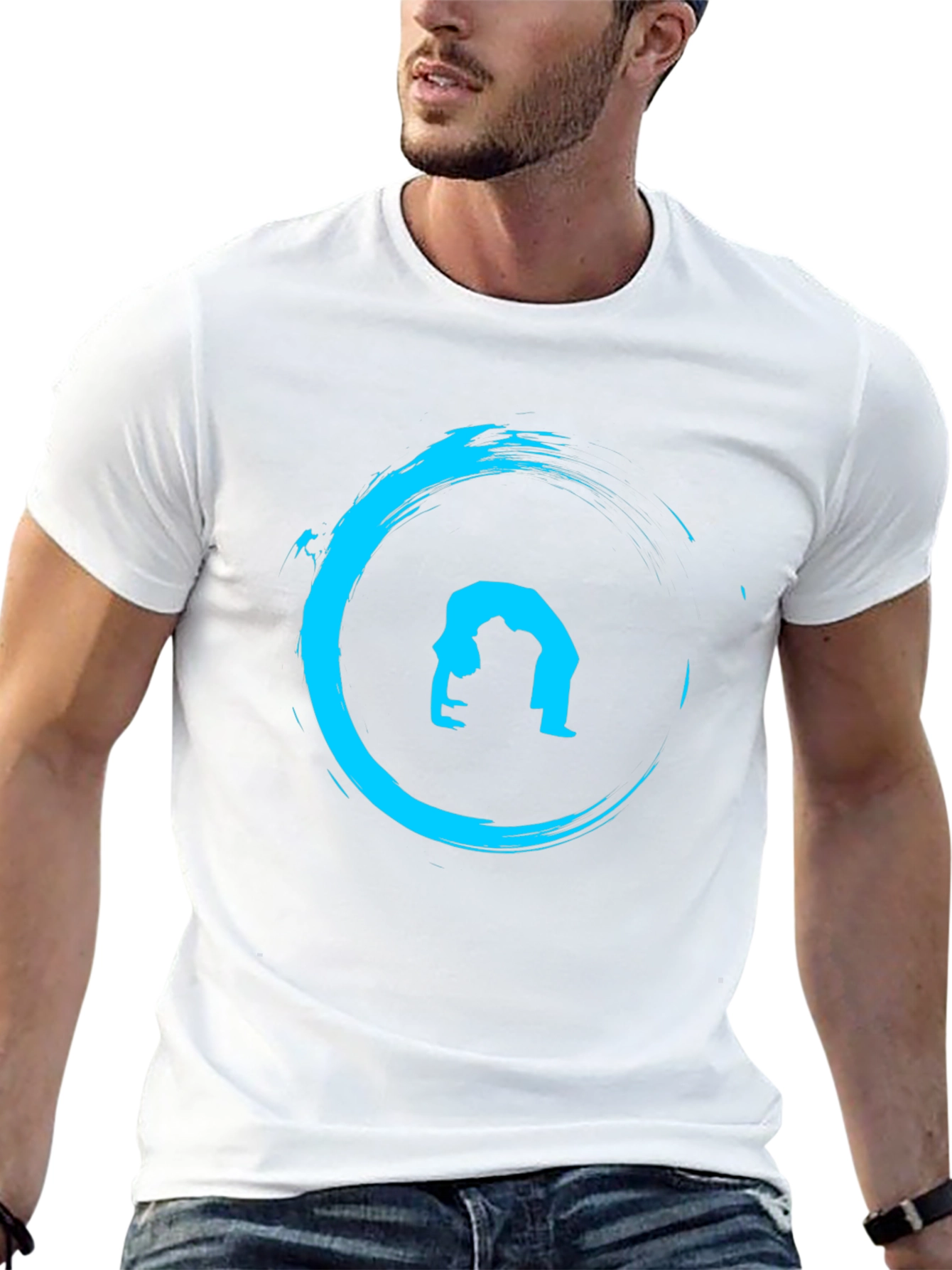 Yoga Zen Circle Black T-Shirt - Meditation Graphic Tee