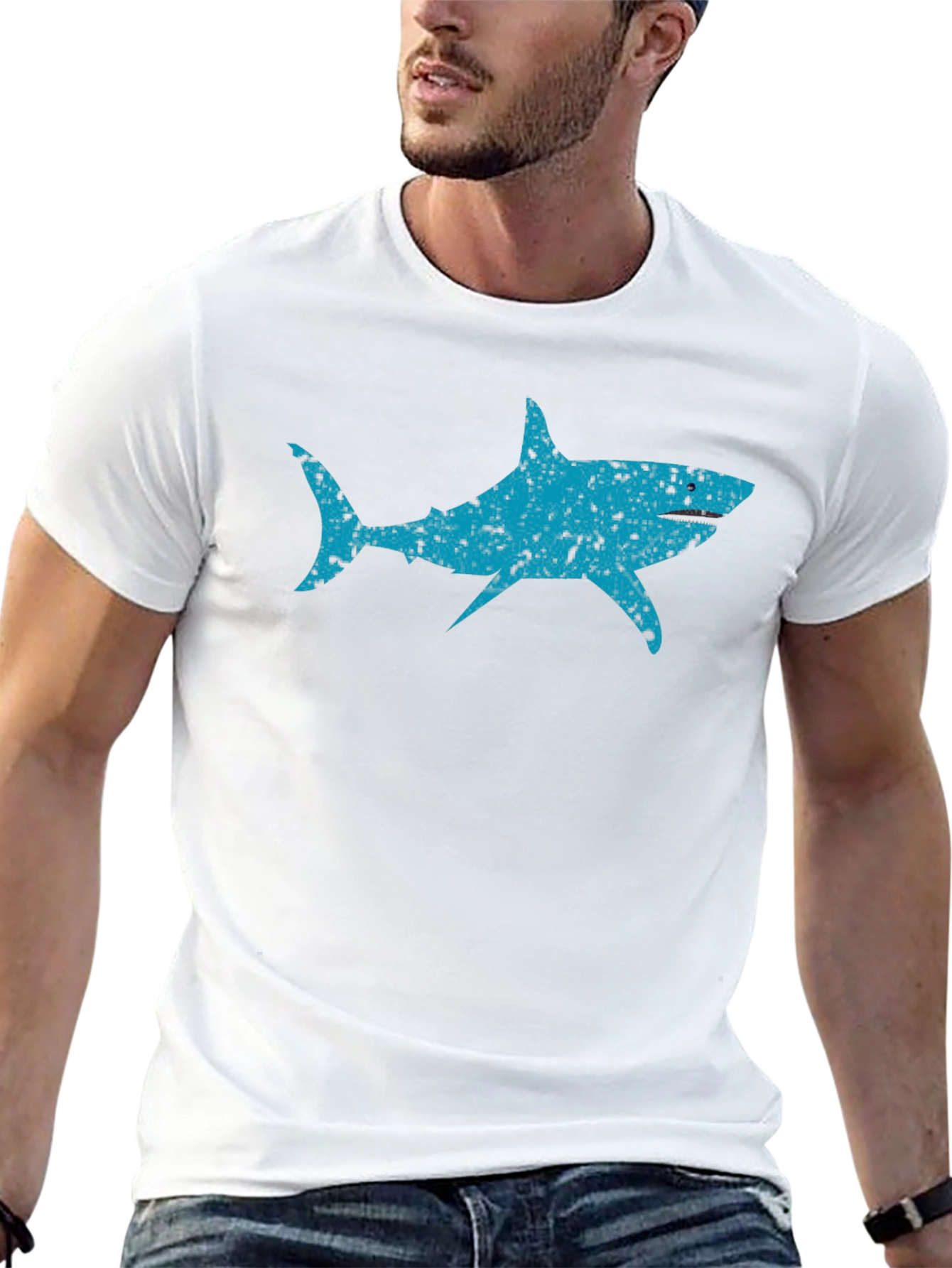 Cool Blue Shark Graphic Tee