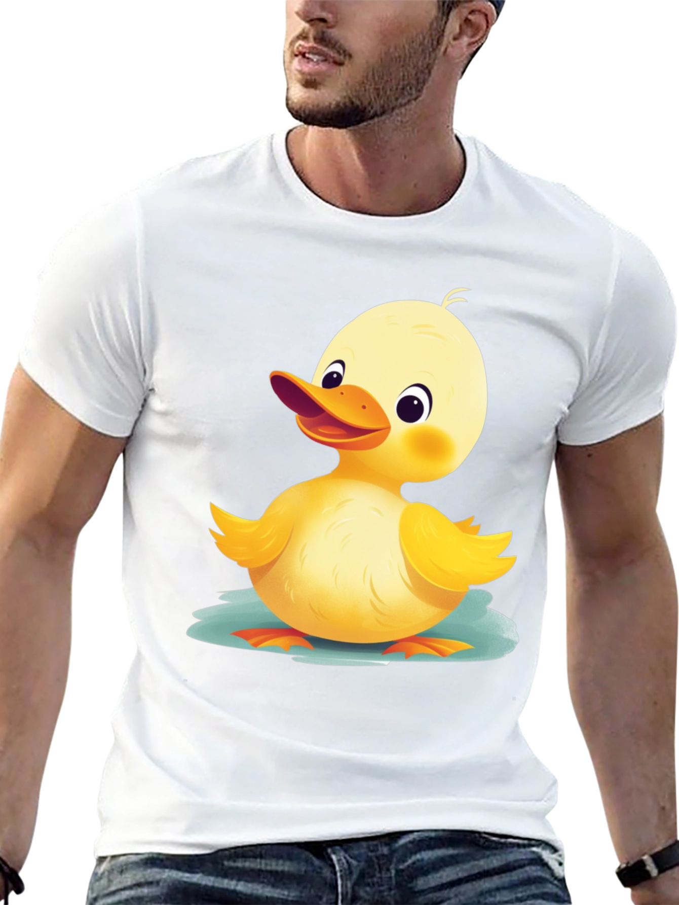 Cute Duckling Graphic T-Shirt - Soft Cotton Blend