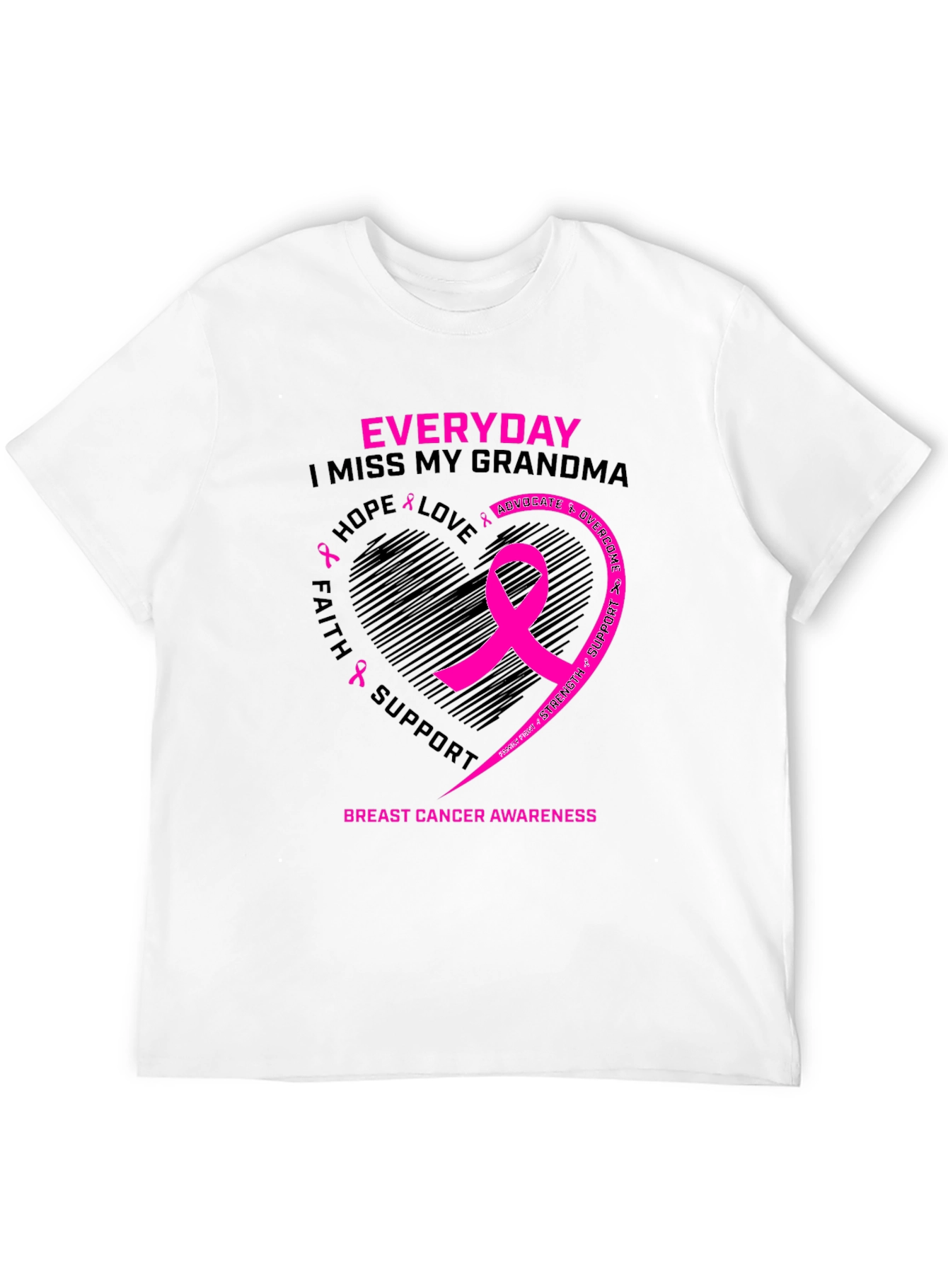 Breast Cancer Awareness Grandma Memorial T-Shirt