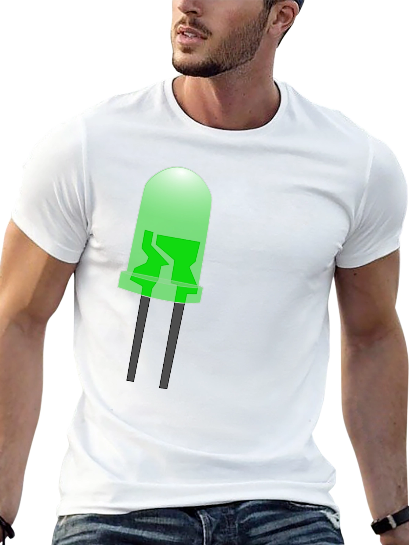 LED Graphic T-Shirt - Black