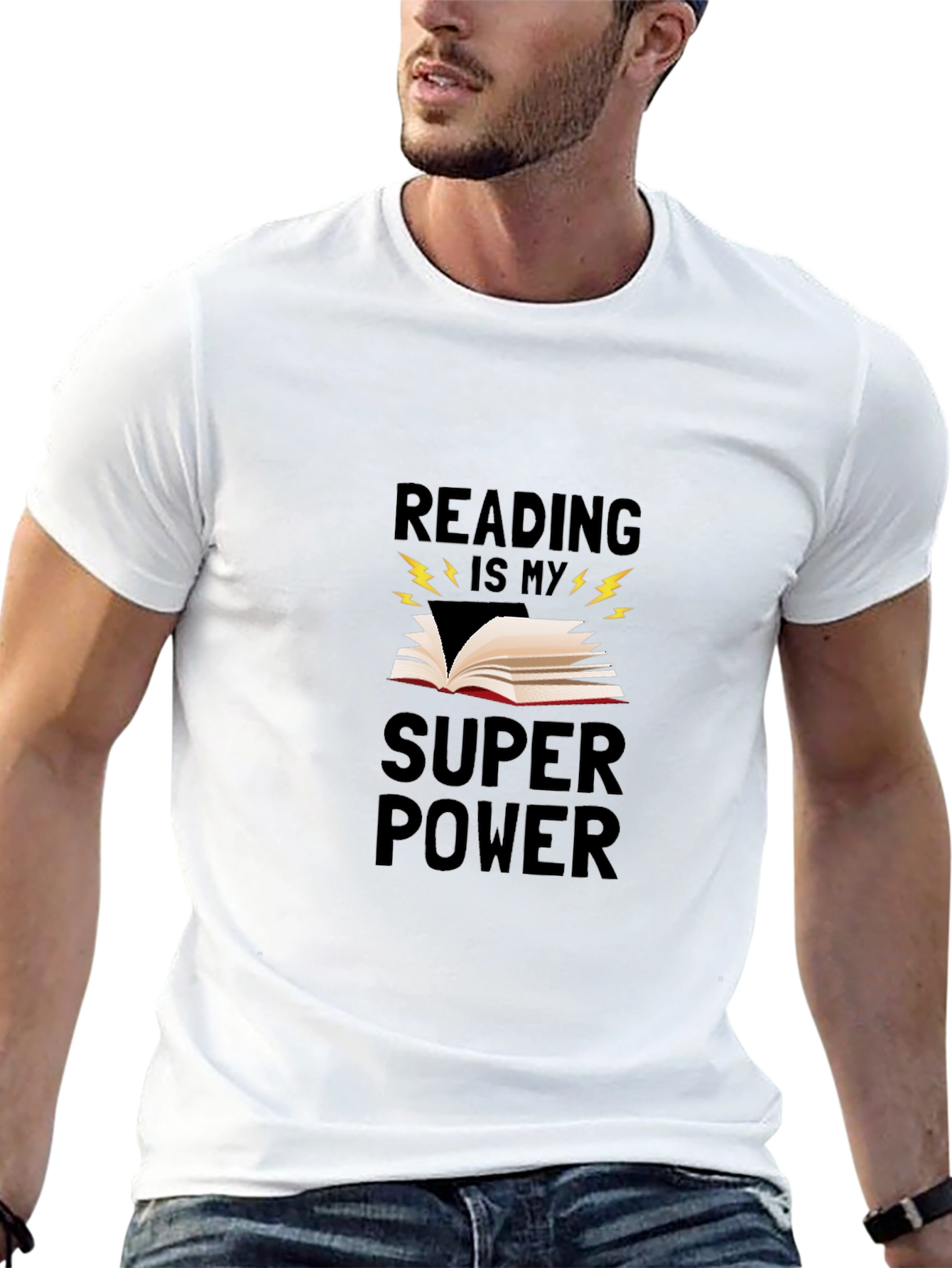 Reading is My Super Power Graphic T-Shirt