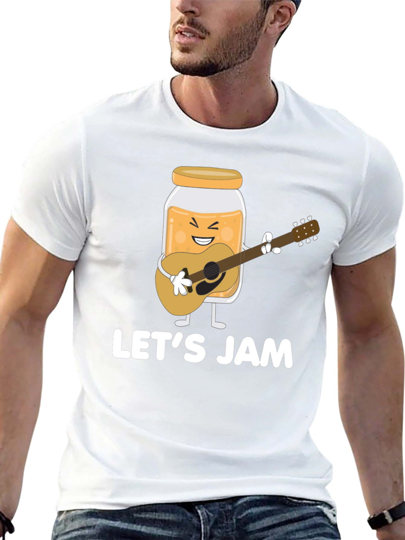Lets Jam Graphic Tee - Black Cotton T-Shirt