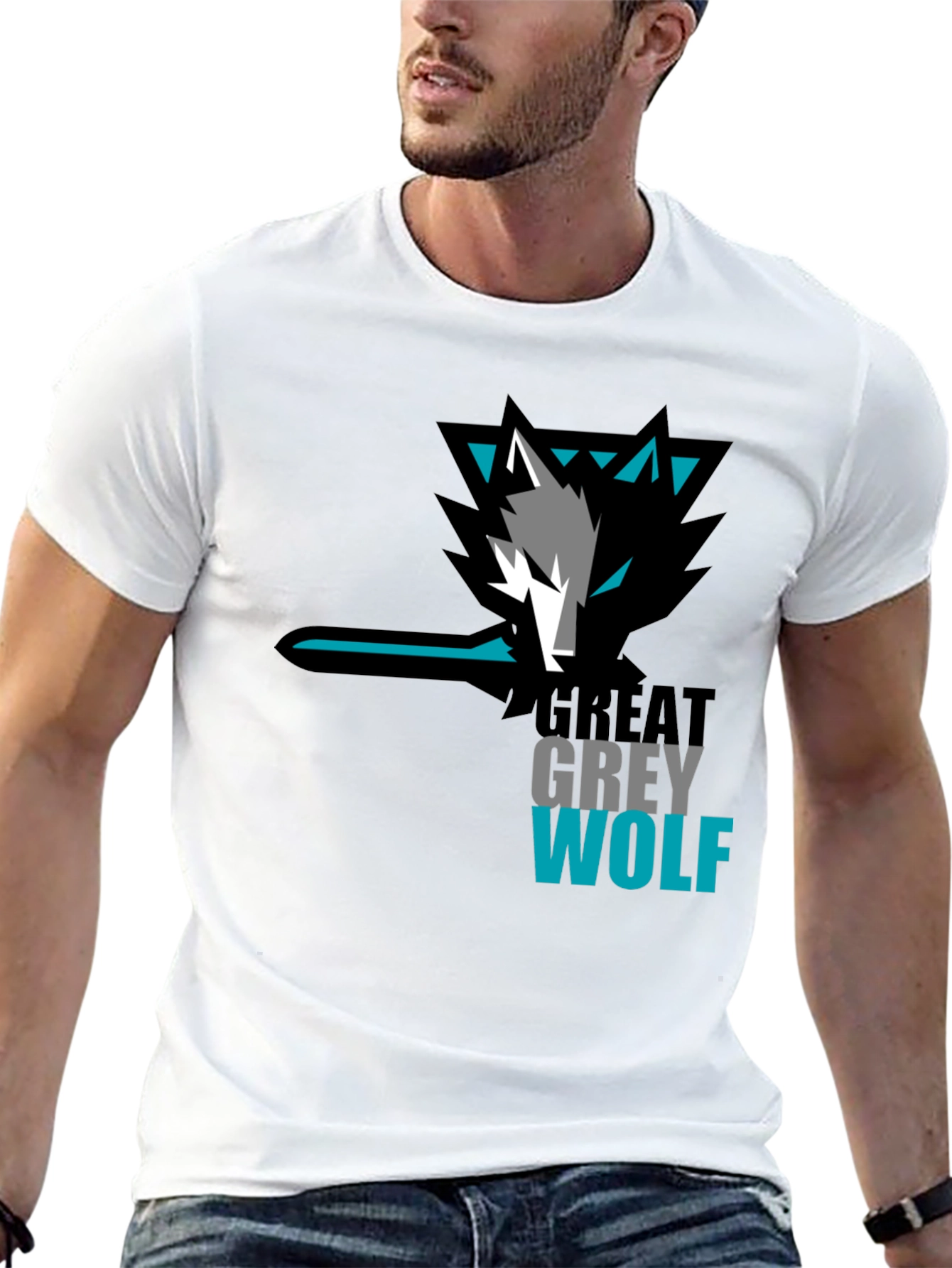 Great Grey Wolf Graphic Tee - Modern Style