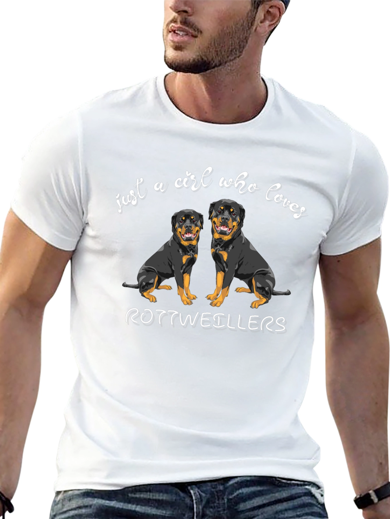 Rottweiler Lovers Black T-Shirt