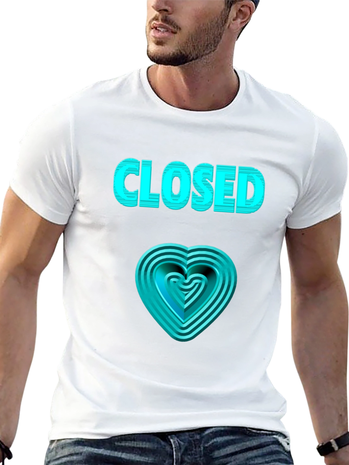 Closed Heart Graphic Tee - Unique Design