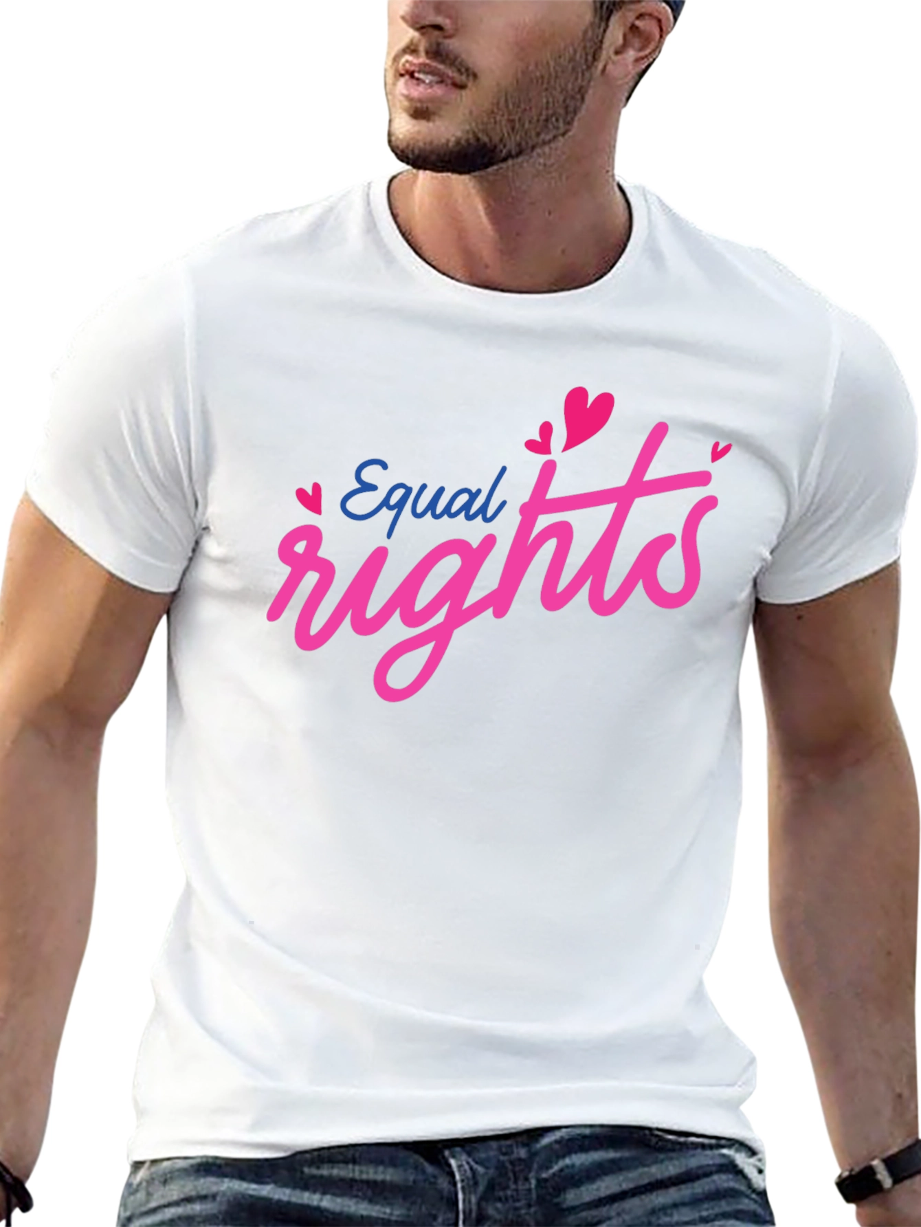 Equal Rights Heart Graphic Black Tee