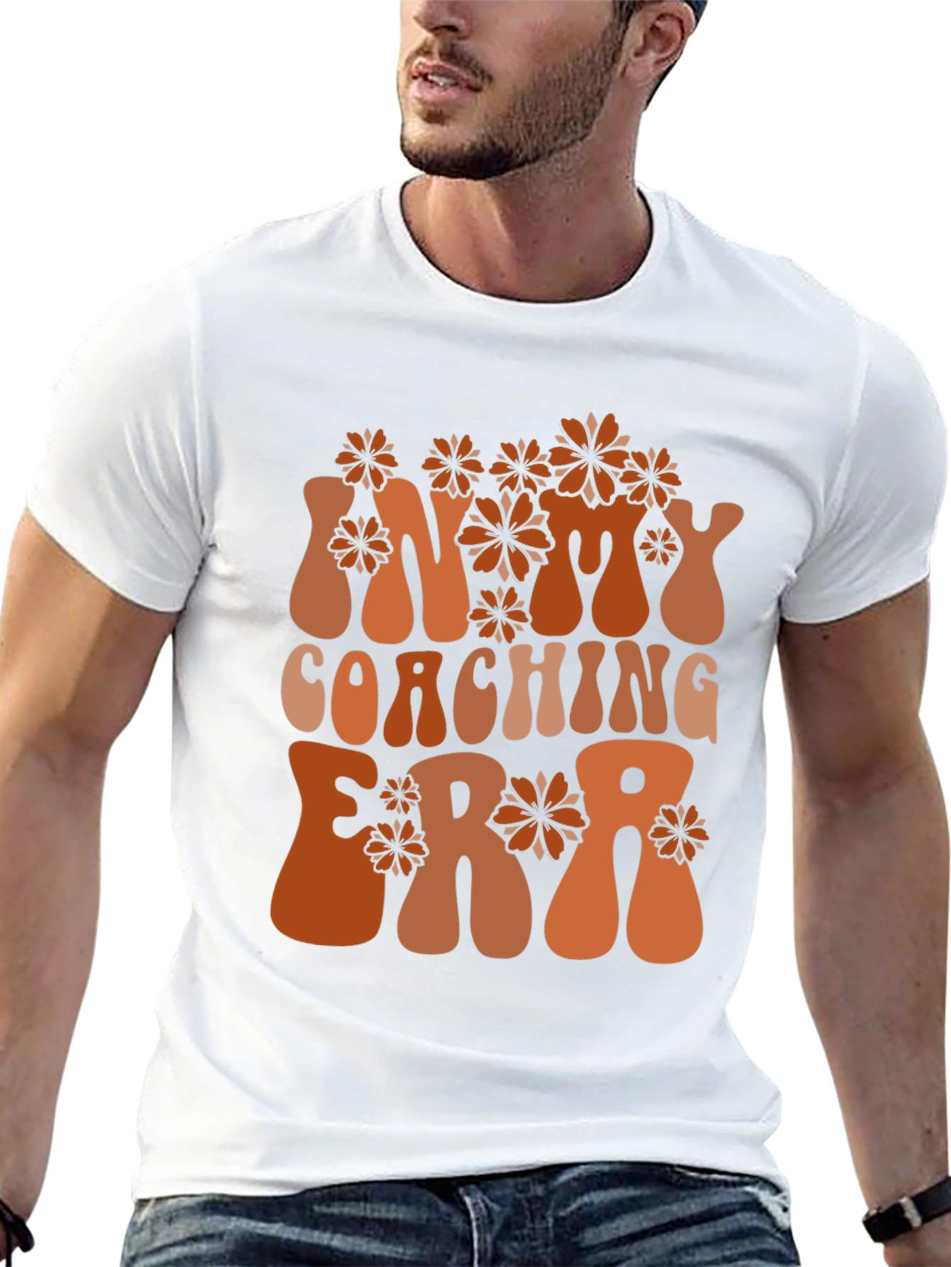 Retro Coaching Era T-Shirt - Floral Design