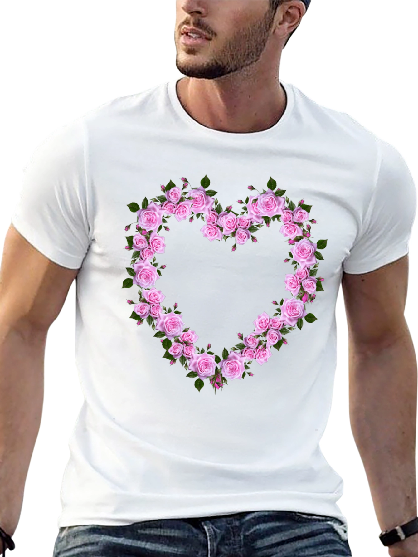 Floral Heart Graphic T-Shirt