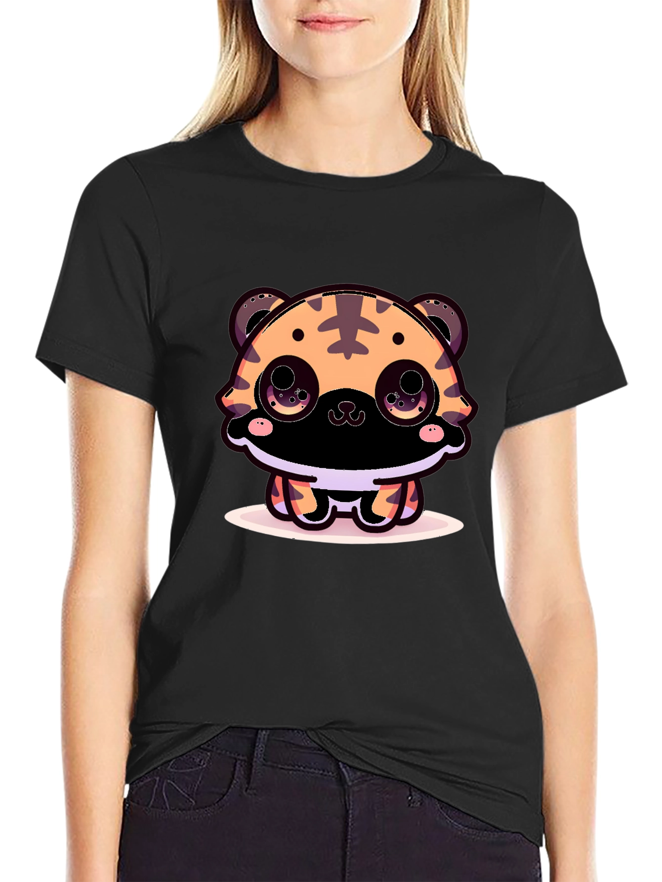 Cute Cartoon Tiger Graphic Tee