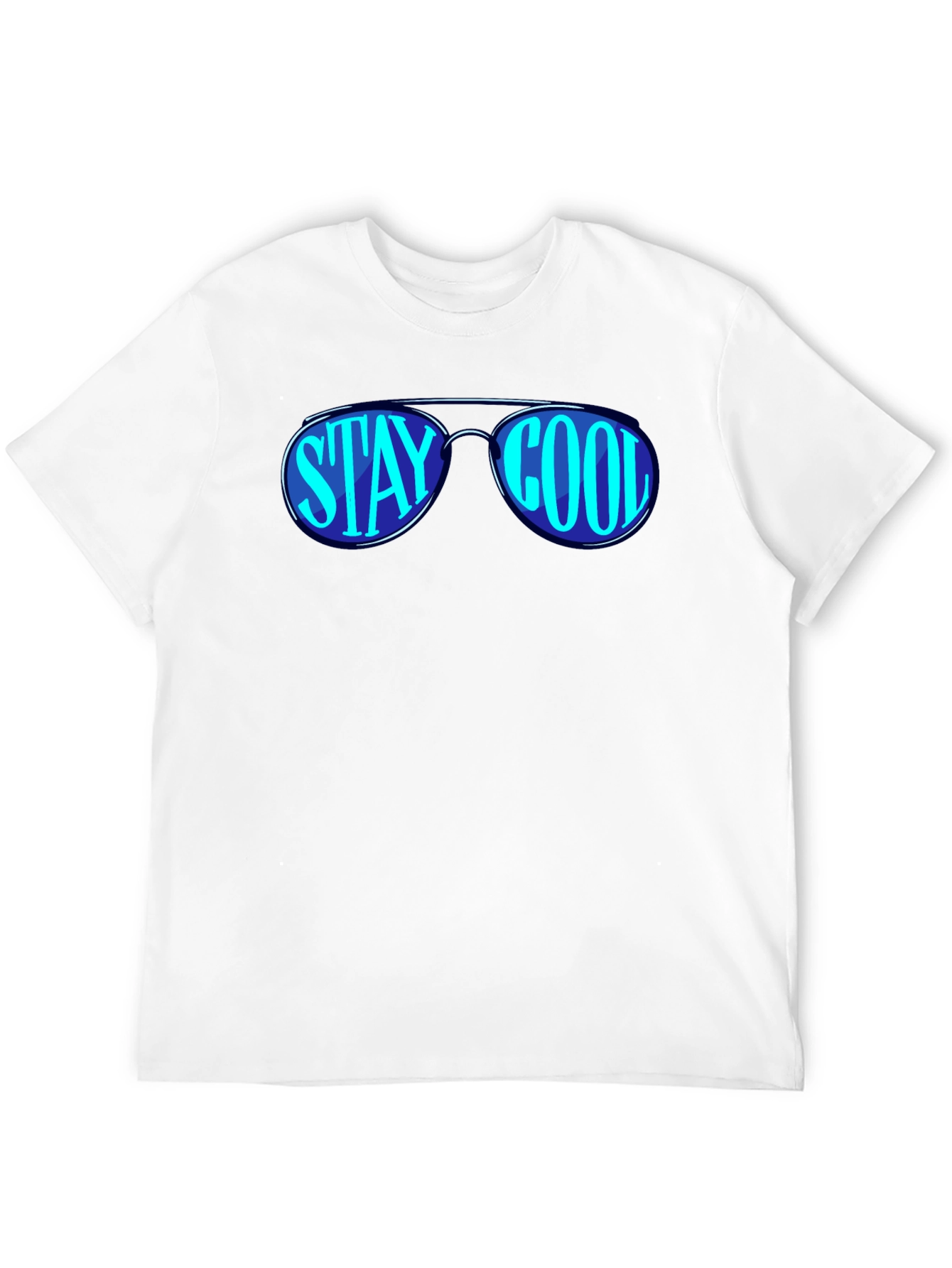 Stay Cool Sunglasses Graphic Black T-Shirt