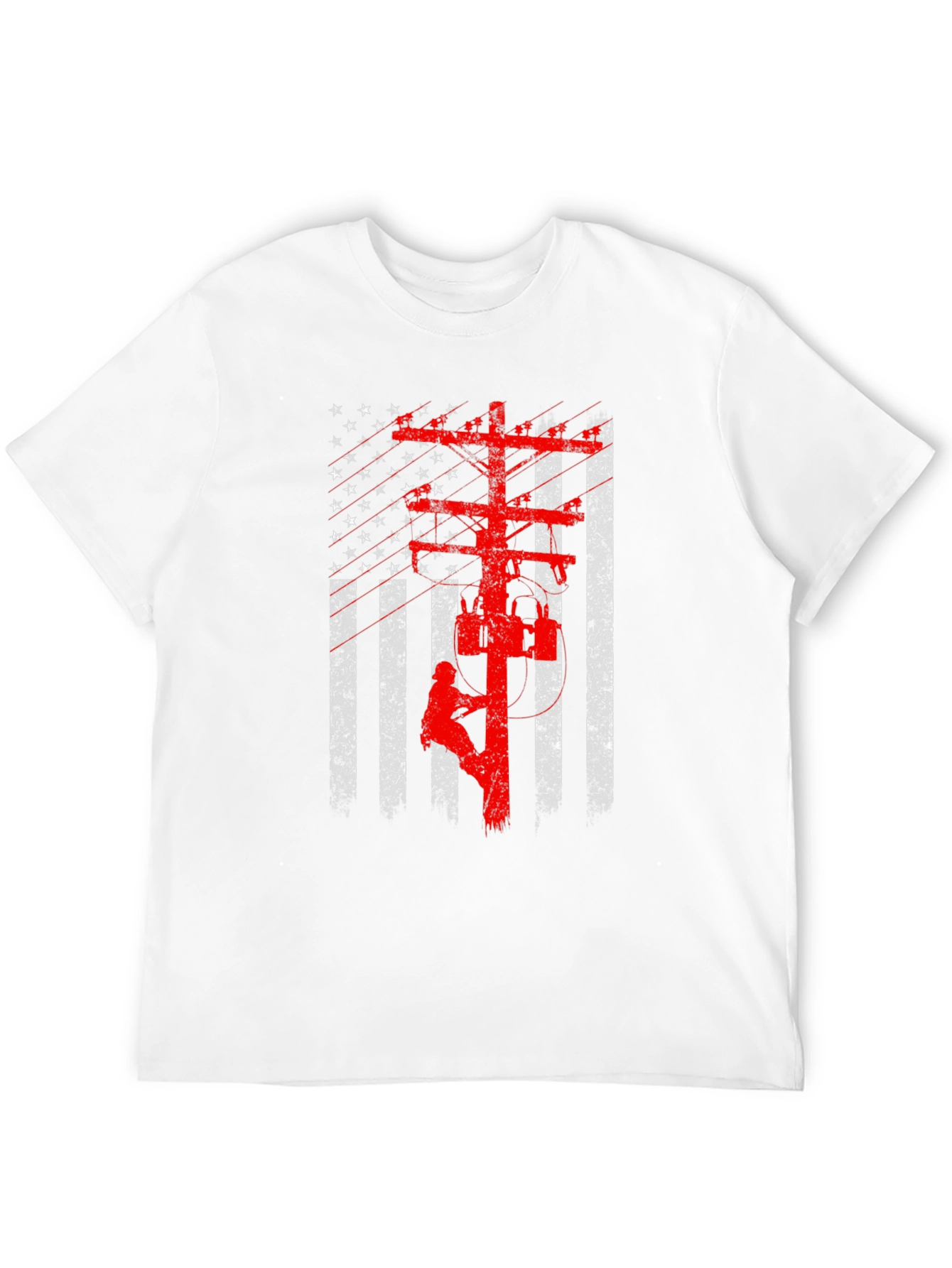 American Lineman Flag Graphic T-Shirt