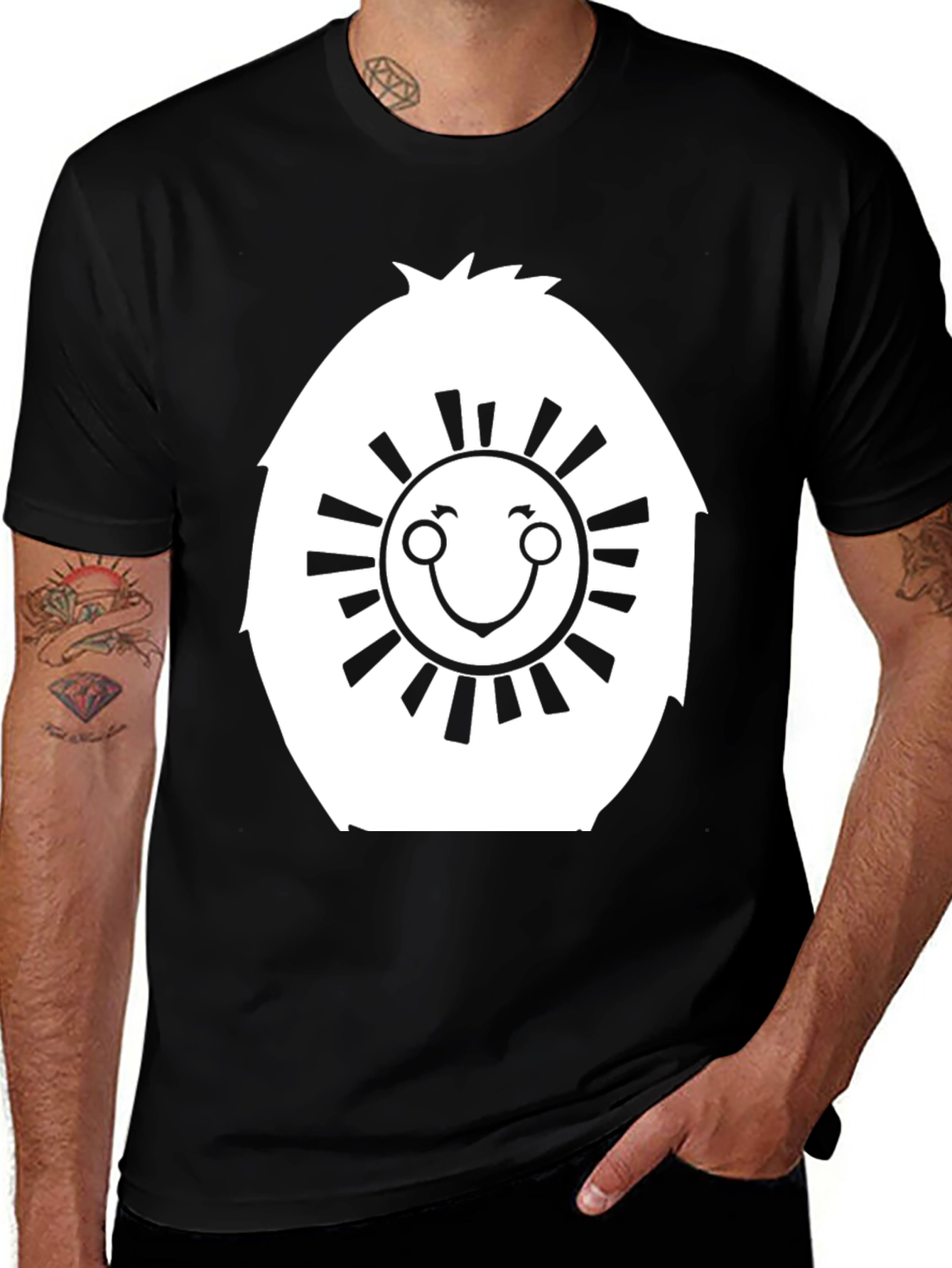Sunshine Graphic Tee - Black Cotton Blend