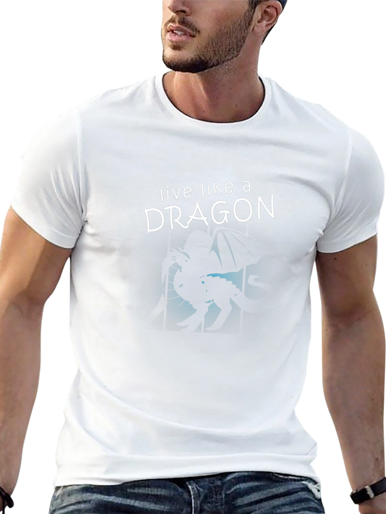 Live Like a Dragon Black Graphic Tee