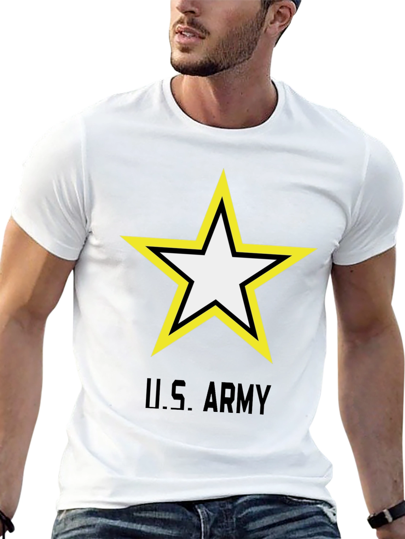 US Army Star Logo Black T-Shirt