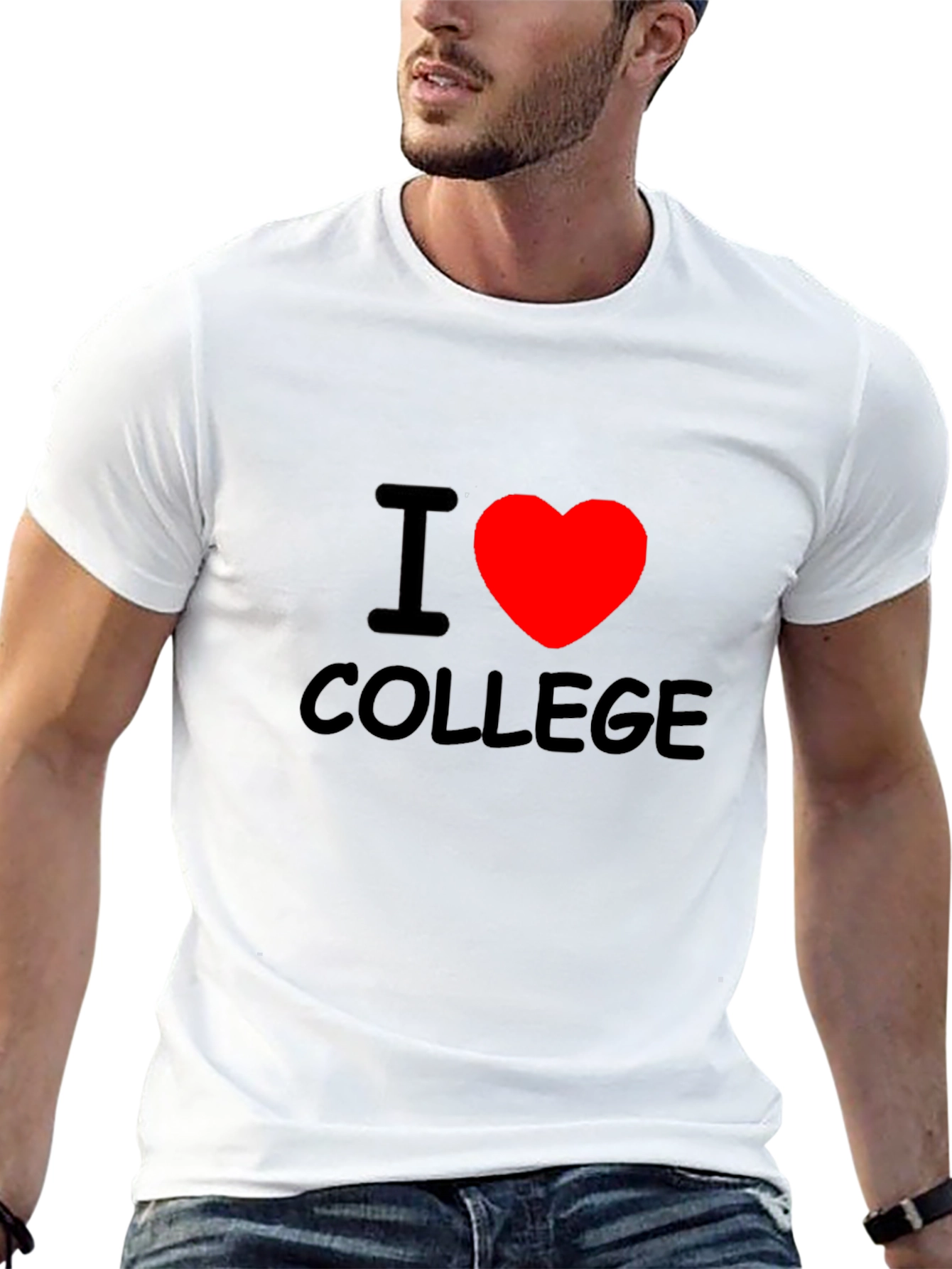 I Heart College Black T-Shirt