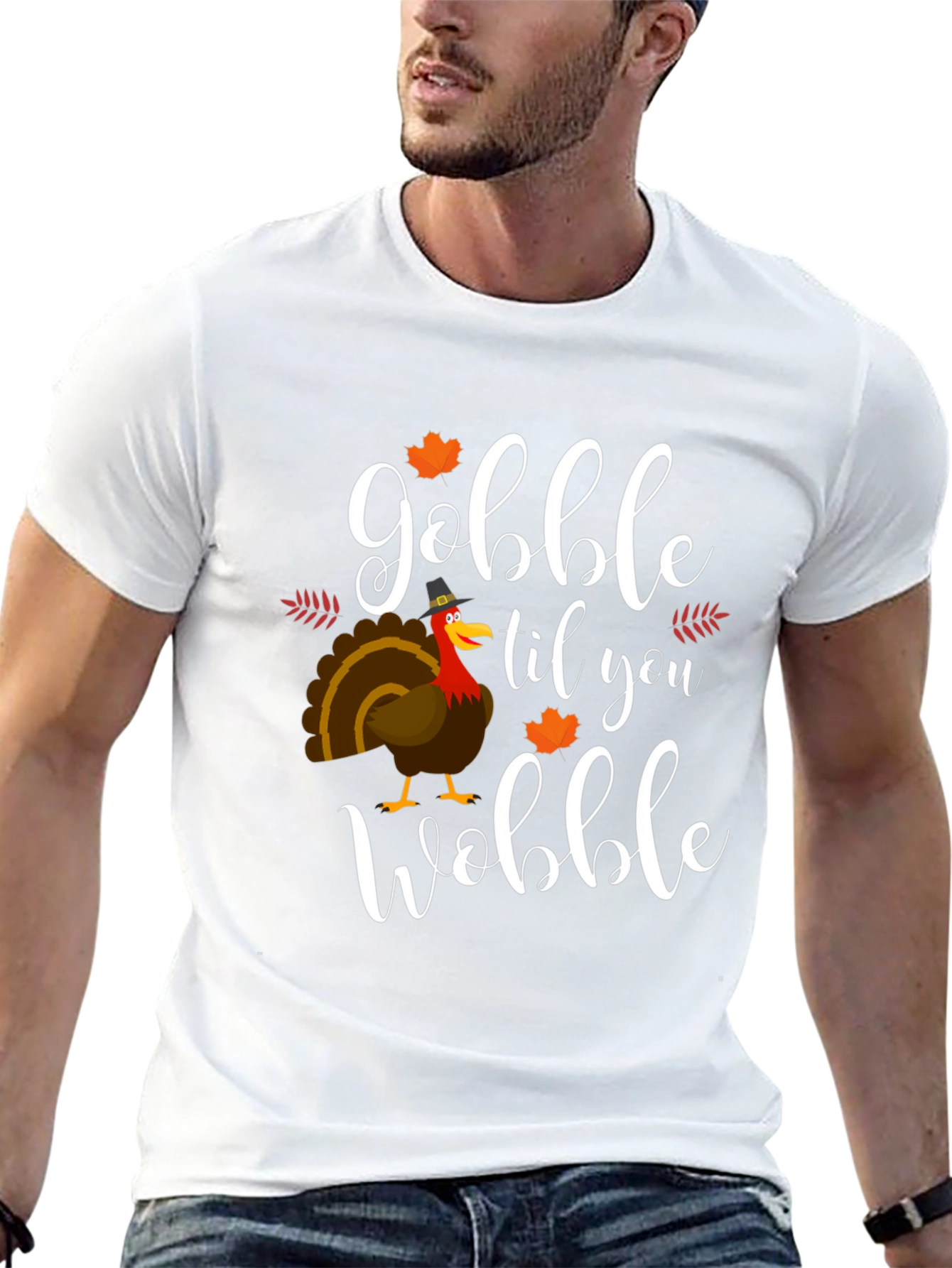 Gobble Til You Wobble Thanksgiving T-Shirt